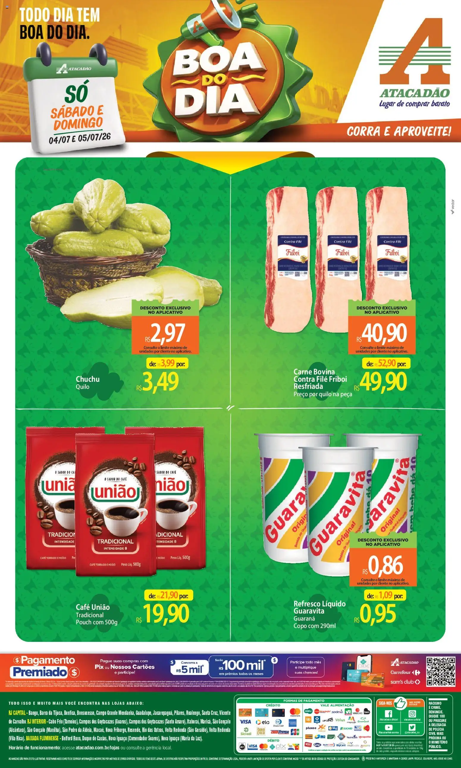 Pré-Visualização do folheto "Atacadão ofertas - RJ" da loja Atacadão válido a partir de 04/07/2026