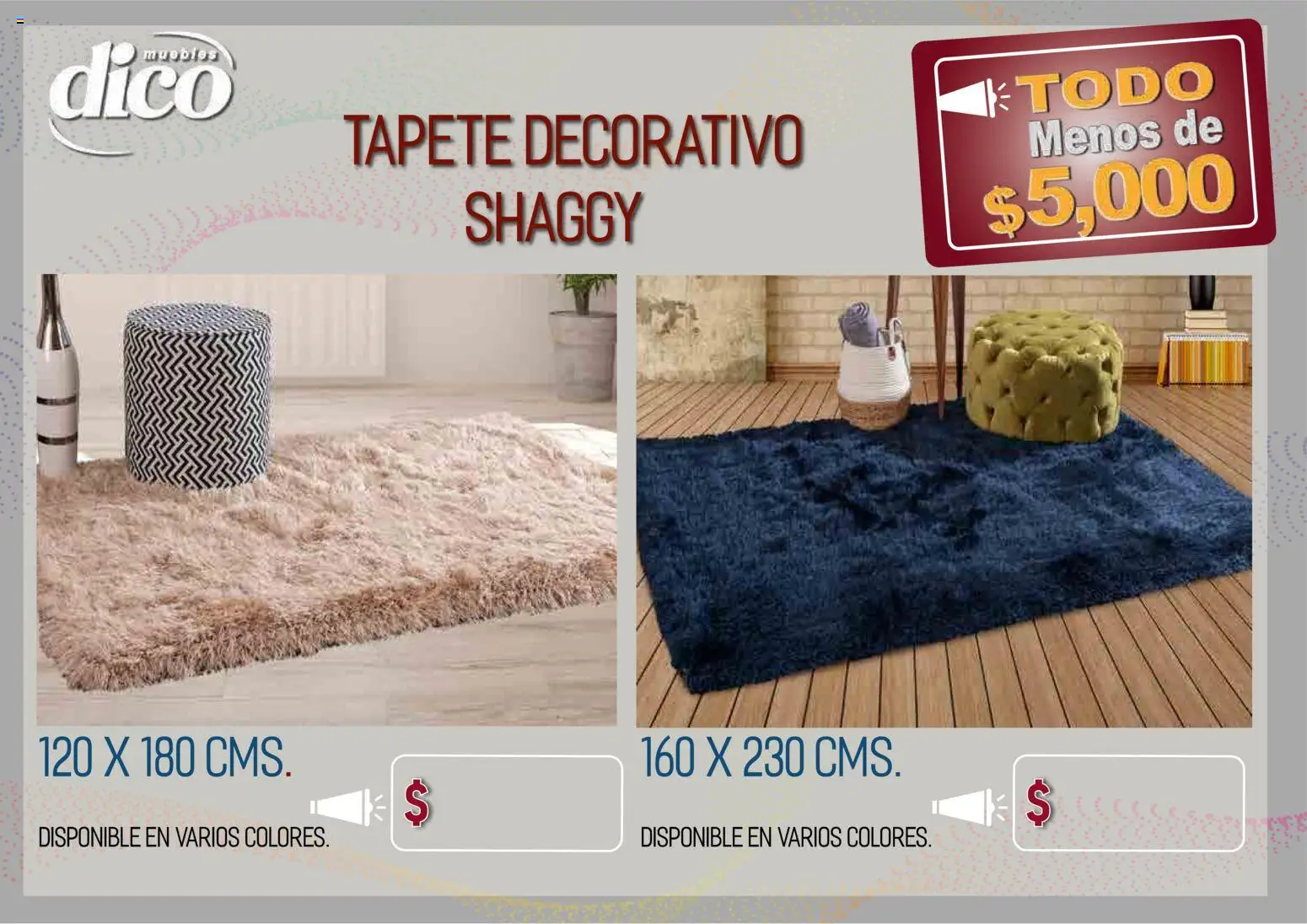 Vista previa las ofertas de la tienda Muebles Dico - Muebles Dico catálogo Todo menos de 5000 Pacifico desde el 09/04/2026 