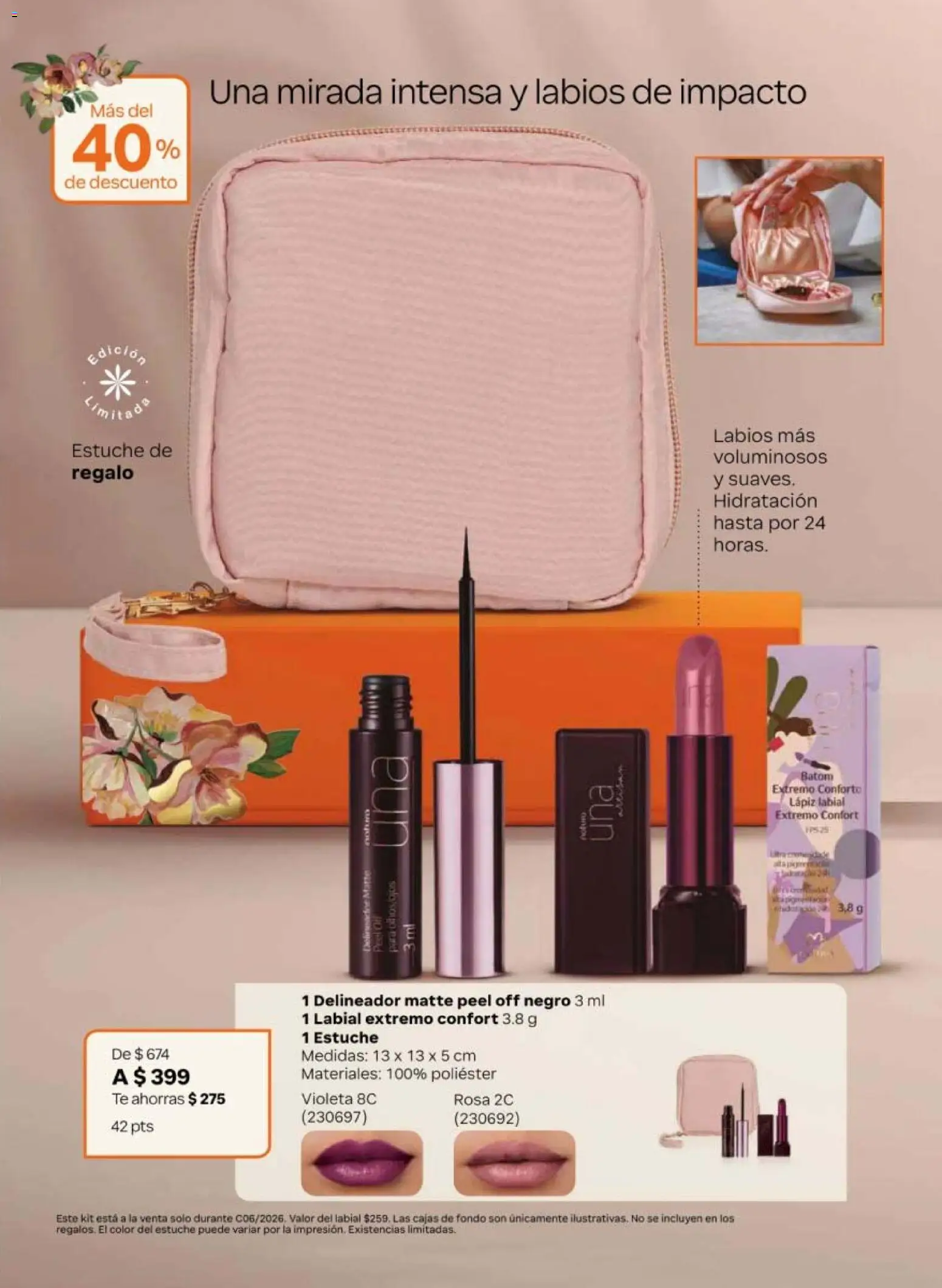 Vista previa las ofertas de la tienda Natura - Natura campaña 6 2026 desde el 02/04/2026 - Té, Estuche, Delineador, Lápiz labial