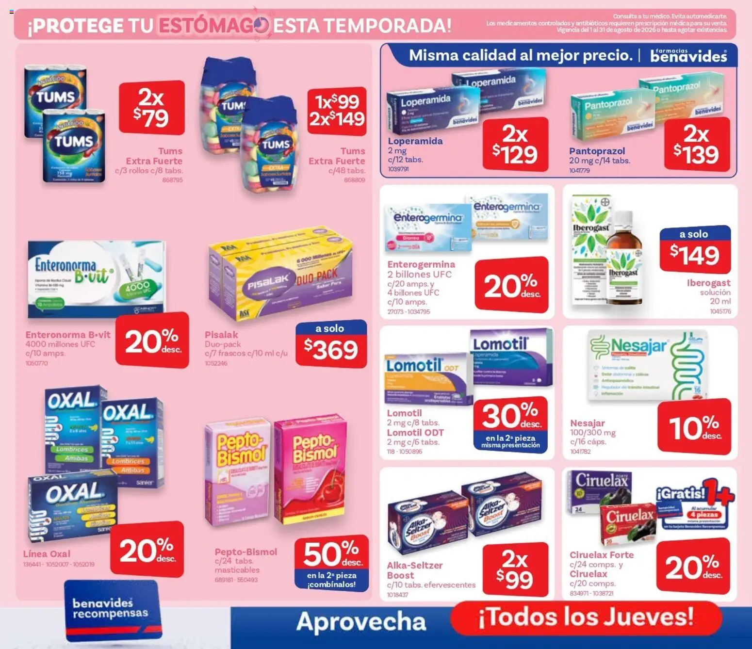 Vista previa las ofertas de la tienda Farmacia Benavides - Farmacia Benavides catálogo desde el 01/08/2026 