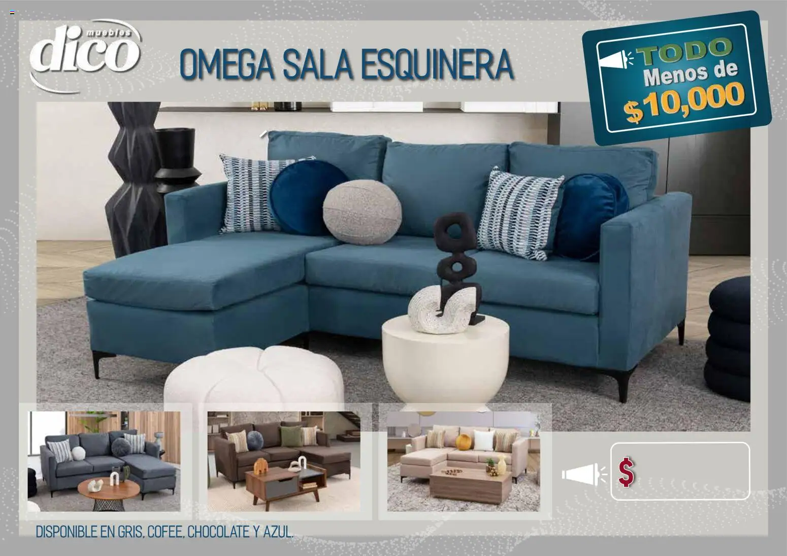 Vista previa las ofertas de la tienda Muebles Dico - Muebles Dico catálogo Todo menos de 10000 Pacifico desde el 09/04/2026 - Chocolate, Omega, Sala