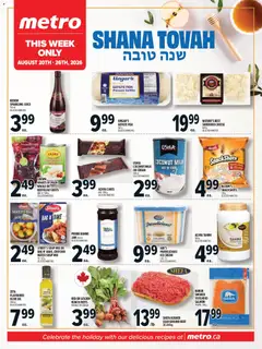 Un aperçu du dépliant Metro flyer - Rosh Hashanah du magasin Metro est valide à partir 20 août 2026