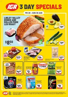 Preview of catalogue IGA 3 Day Specials Northbridg from shop IGA valid 28/08/2026