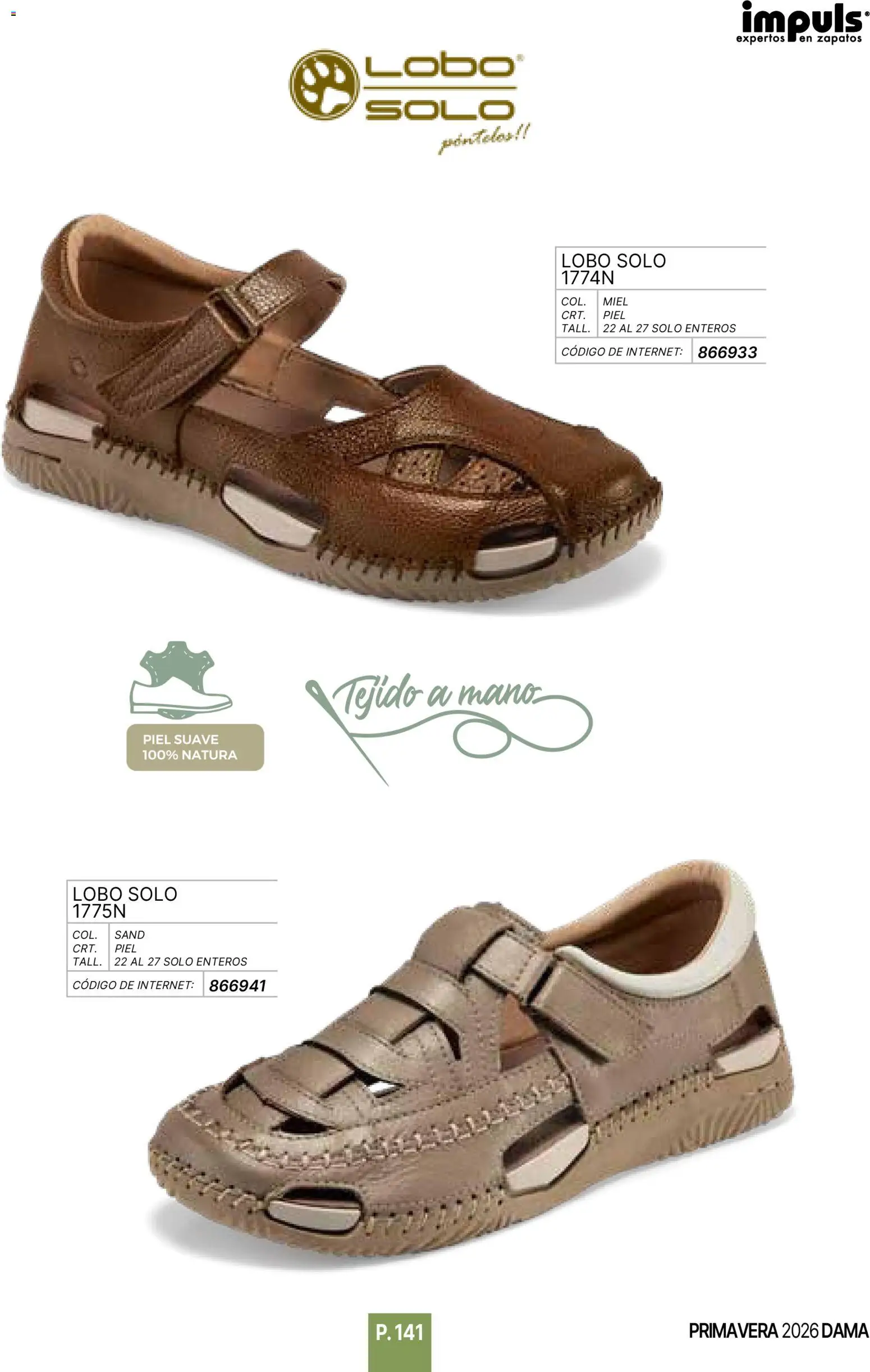 Vista previa las ofertas de la tienda Impuls - Catálogo Primavera desde el 01/01/2026 - Zapatos, Miel