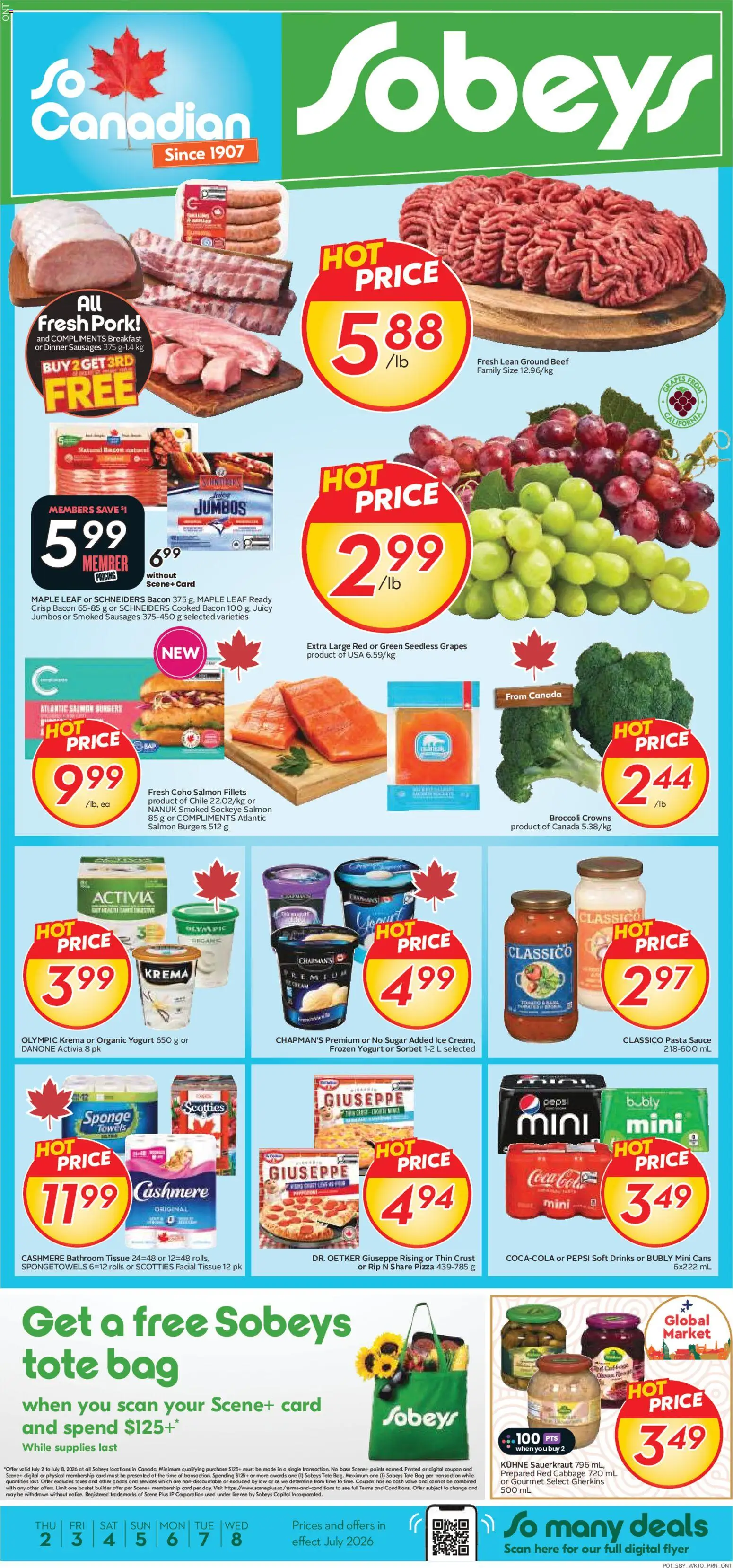 Preview of leaflet Sobeys weekly flyer / circulaire from shop Sobeys is valid from Jul 02, 2026