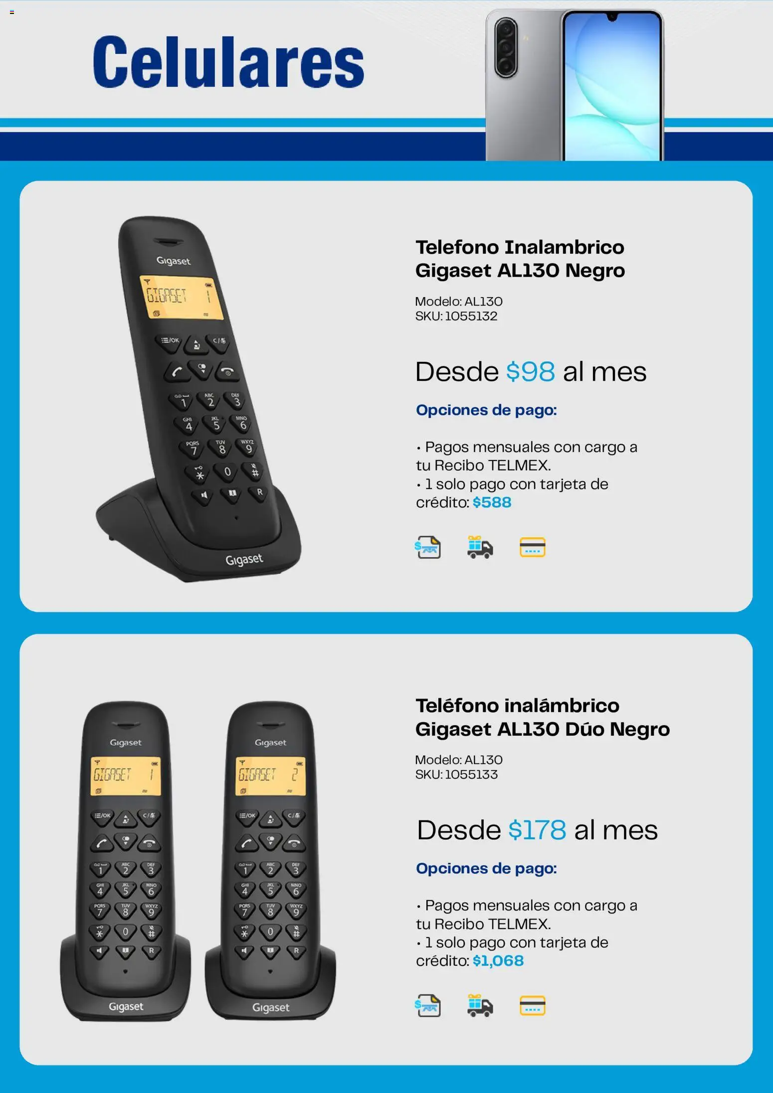Vista previa las ofertas de la tienda Telmex - Telmex catálogo desde el 29/09/2026 - Teléfono, Teléfono inalambrico