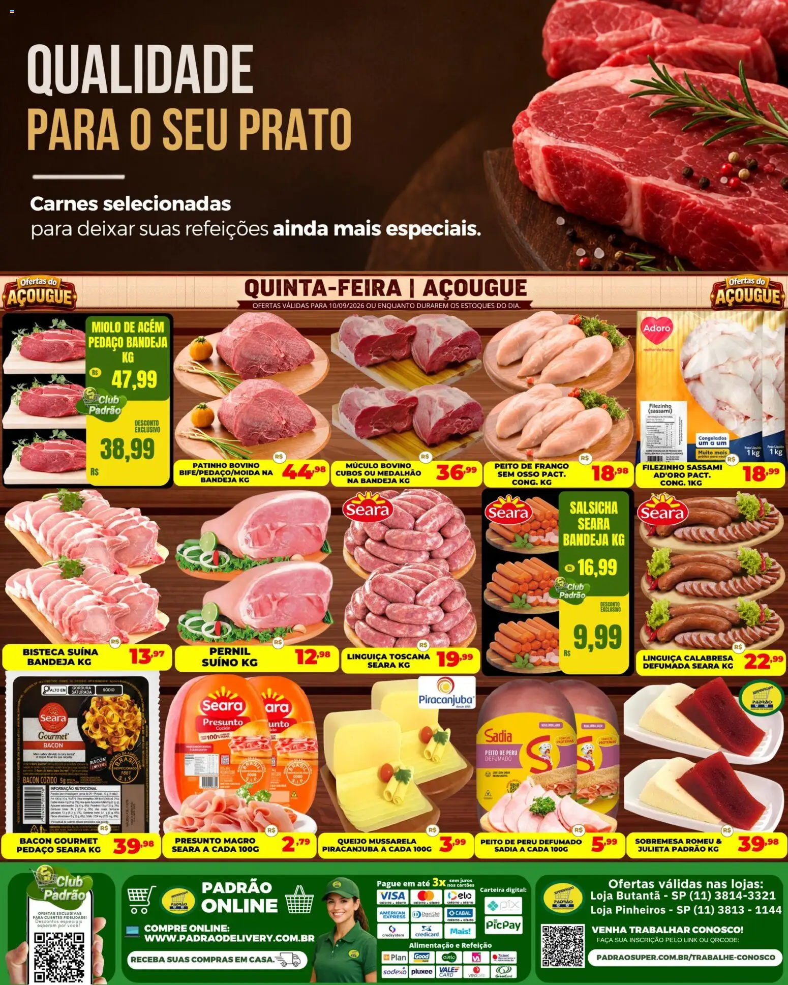 Pré-Visualização do folheto "Supermercado Padrão ofertas do Açougue" da loja Supermercado Padrão válido a partir de 10/09/2026