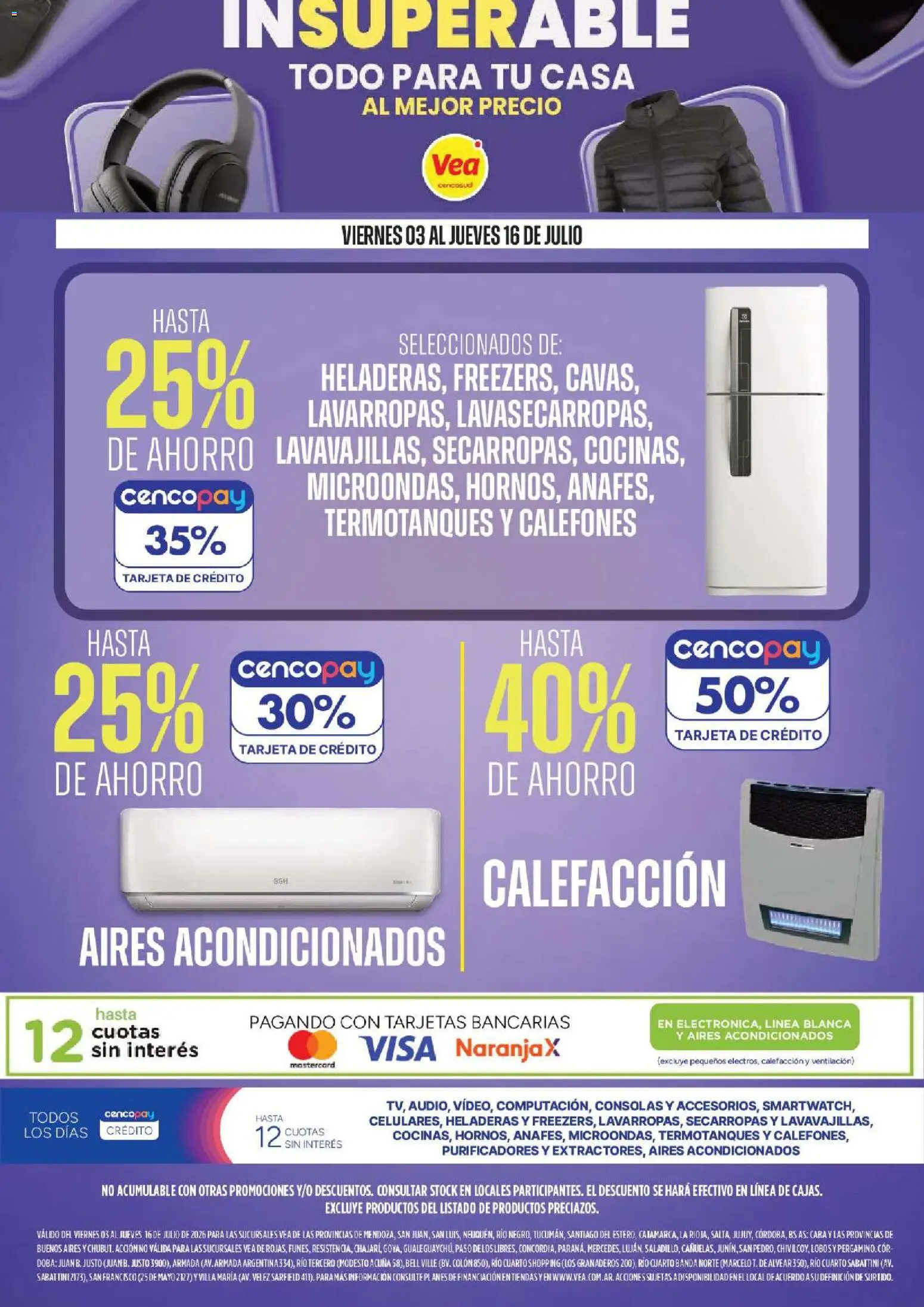 Vista previa del folleto de la tienda Vea válido desde el 03/07/2026 - Secarropas
