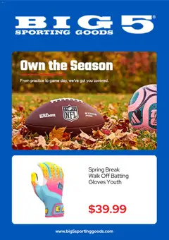 Ad Preview of Big 5 Sporting Goods Big 5 Sporting Goods Weekly Ad from 10/19/2026