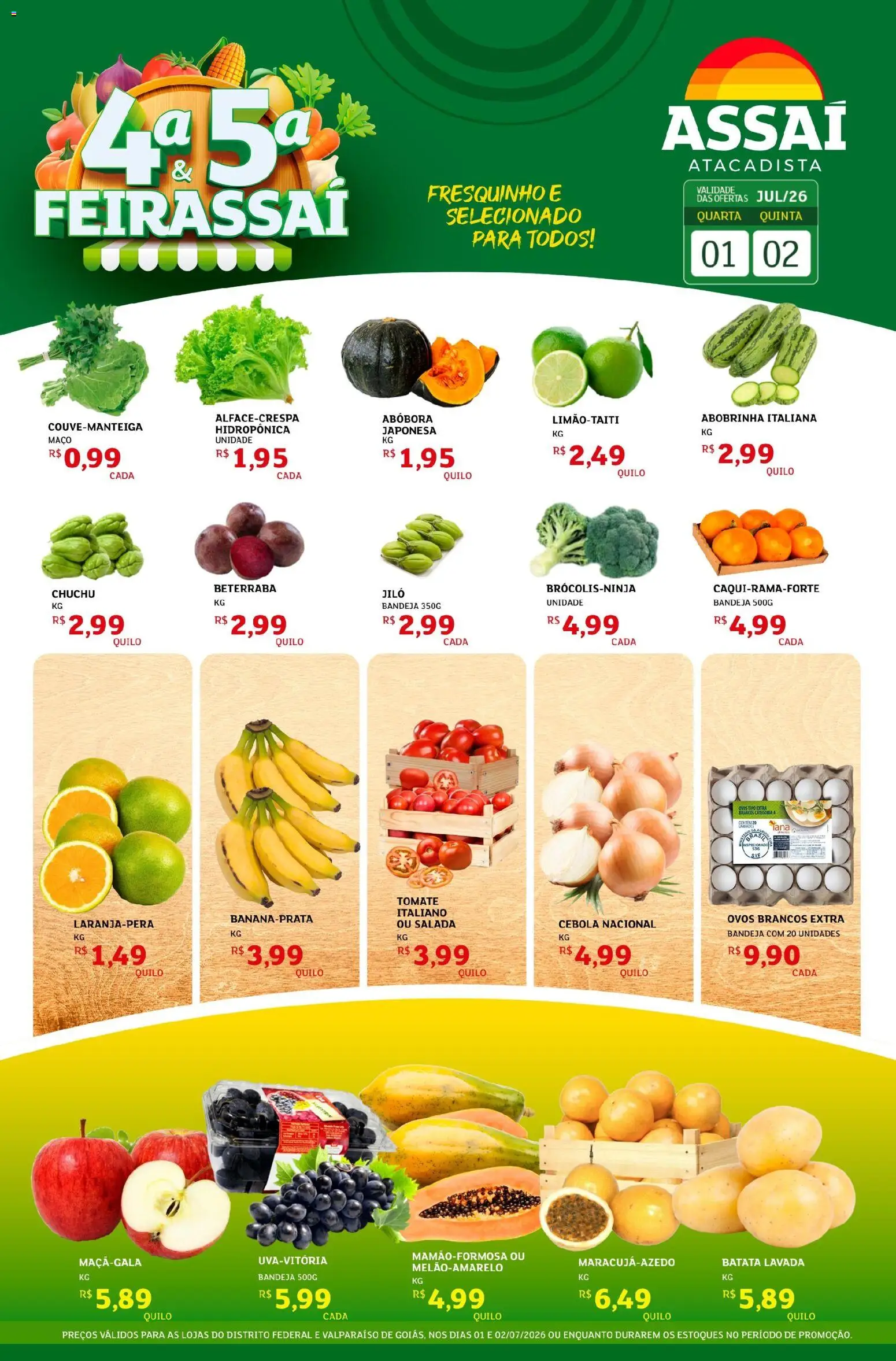 Pré-Visualização do folheto "Assaí Atacadista ofertas - DF" da loja Assaí Atacadista válido a partir de 01/07/2026