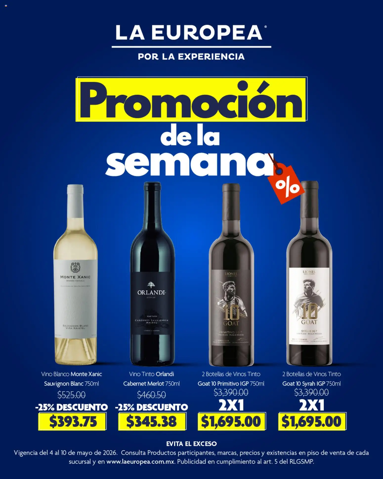 Vista previa las ofertas de la tienda La Europea - La Europea catálogo Promoción desde el 04/05/2026 - Vino tinto, Vino, Vino blanco