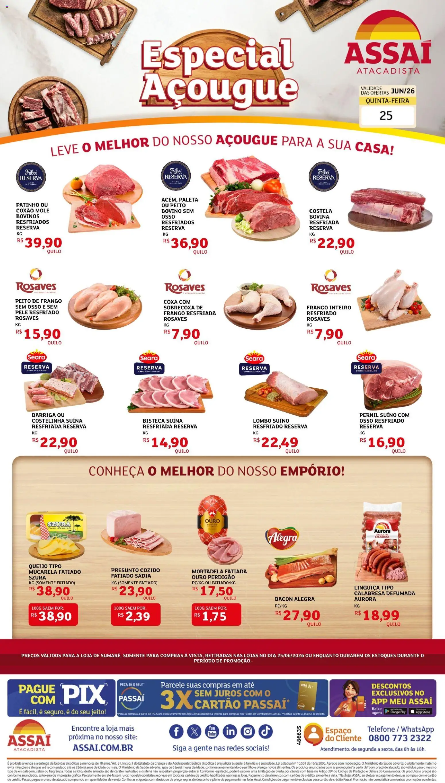 Pré-Visualização do folheto "Assaí Atacadista ofertas - SP" da loja Assaí Atacadista válido a partir de 25/06/2026
