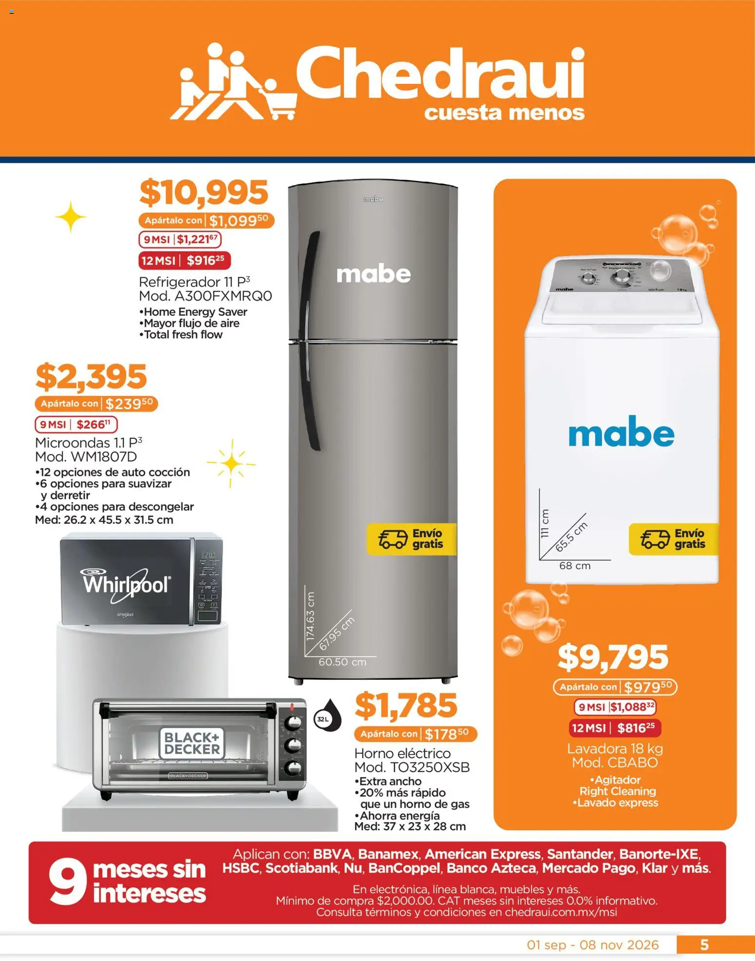 Vista previa las ofertas de la tienda Chedraui - Chedraui Llegan los porti ofertones del otoño desde el 01/09/2026 