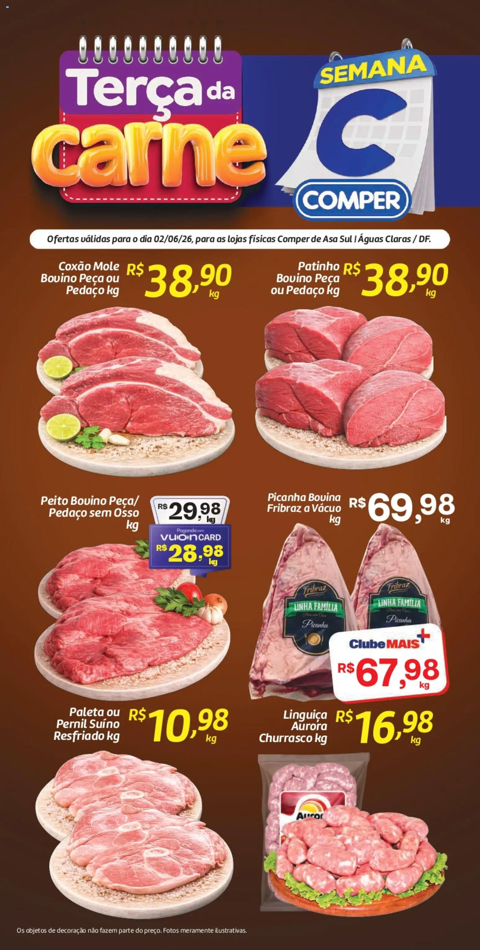 Pré-Visualização do folheto "Comper ofertas Terça da Carne" da loja Comper válido a partir de 02/06/2026