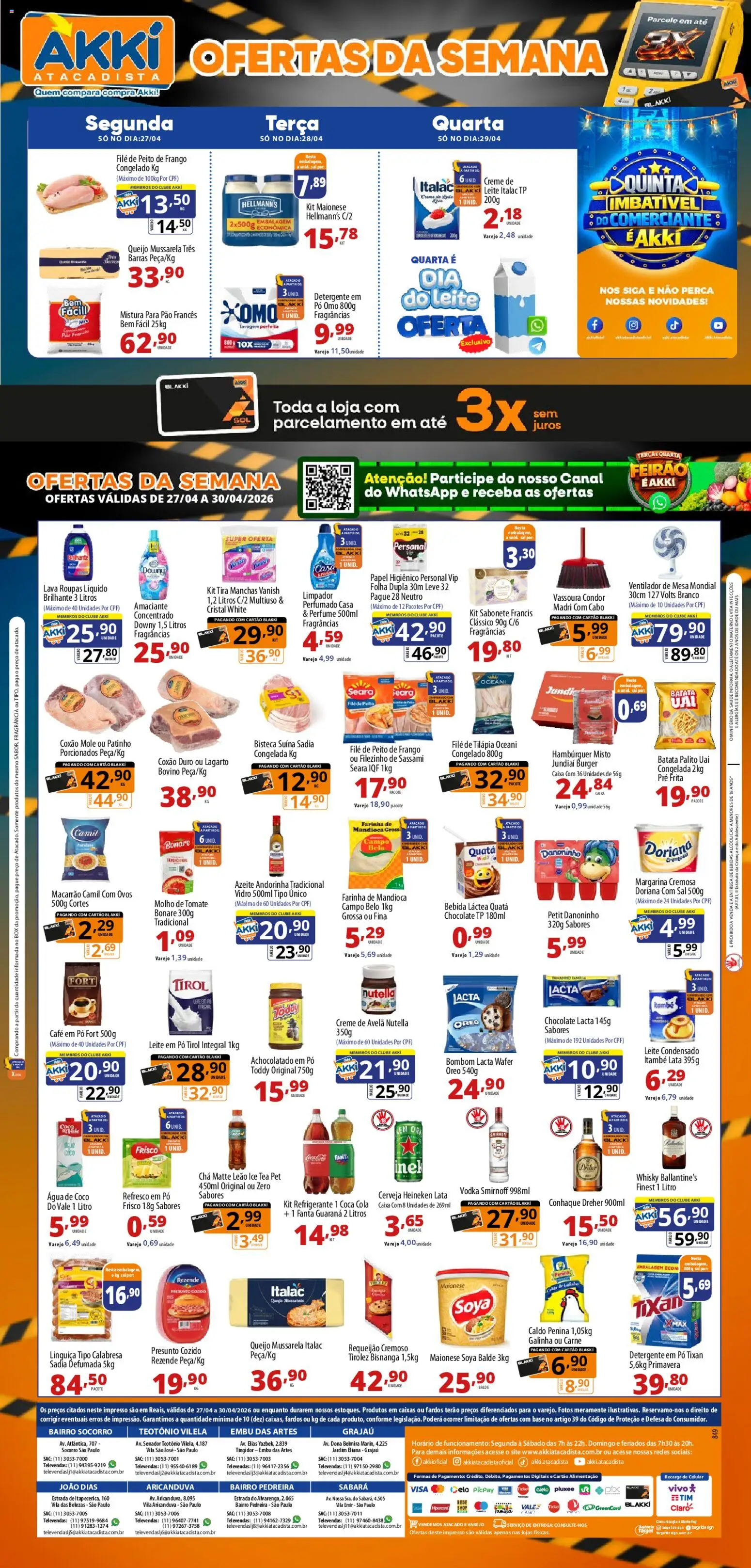 Pré-Visualização do folheto "Akki Atacadista - Ofertas da semana" da loja Akki Atacadista válido a partir de 27/04/2026