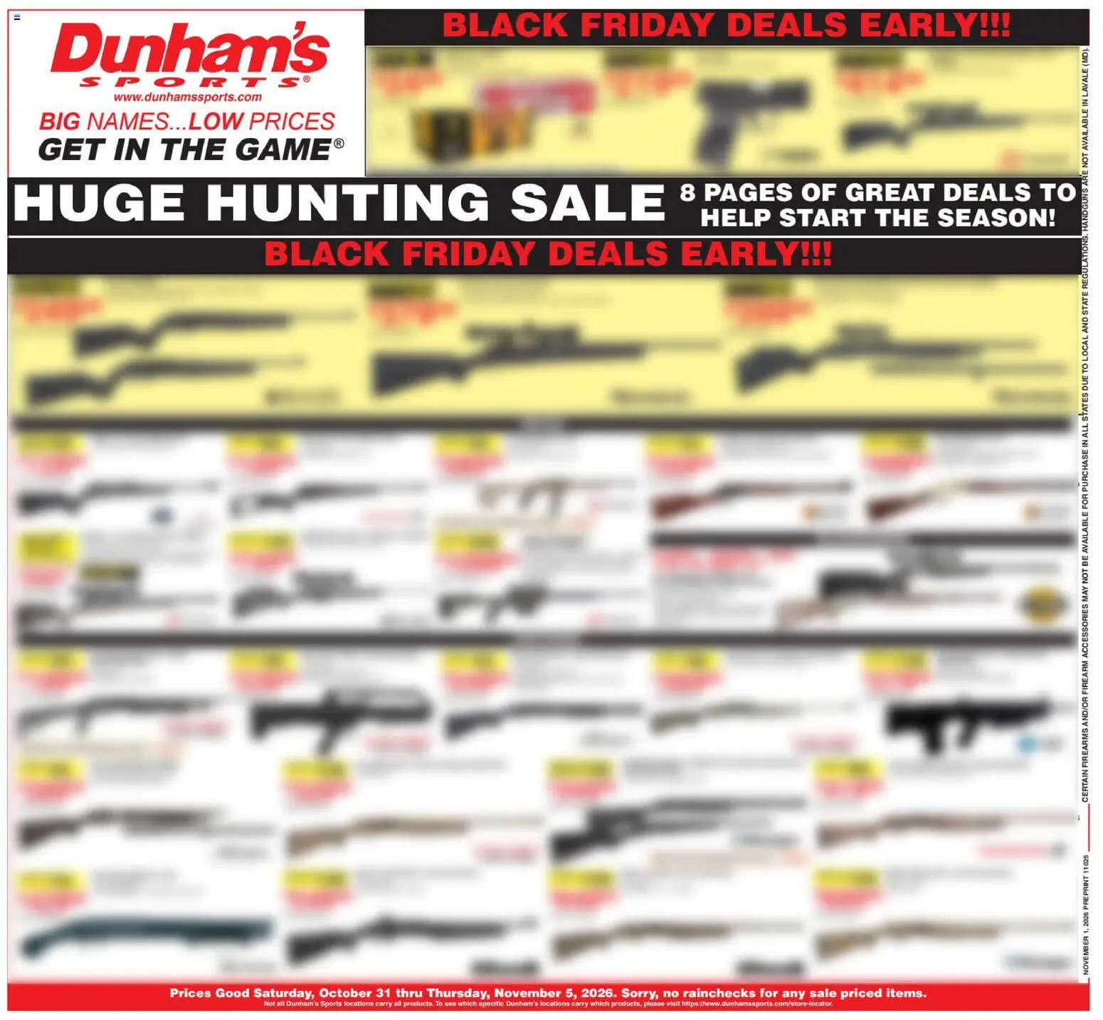 Ad Preview of Dunham's Sports Dunham's Sports Black Friday from 10/31/2026
