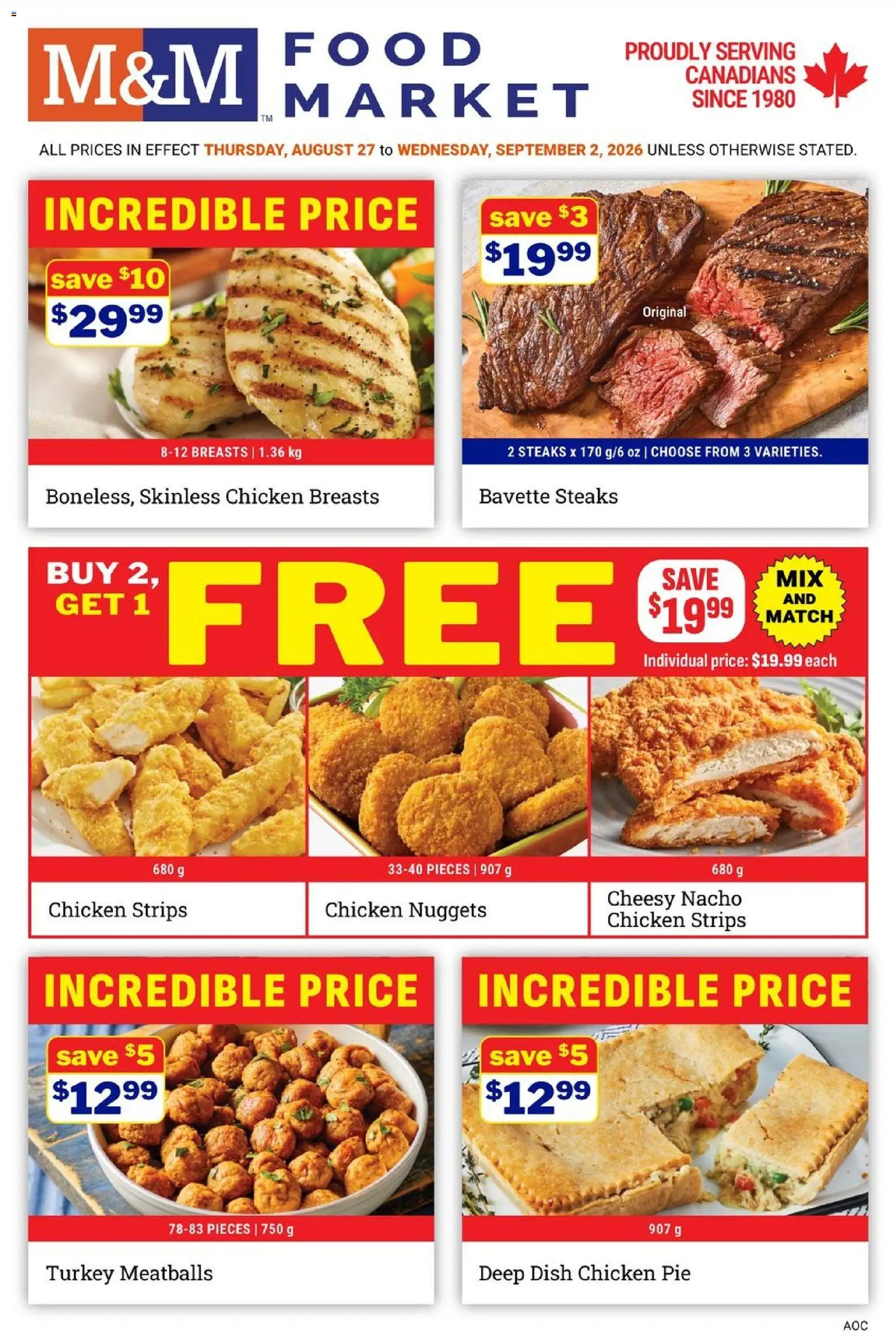 Preview of leaflet M&M Food Market weekly flyer / circulaire from shop M&M Food Market is valid from Aug 27, 2026