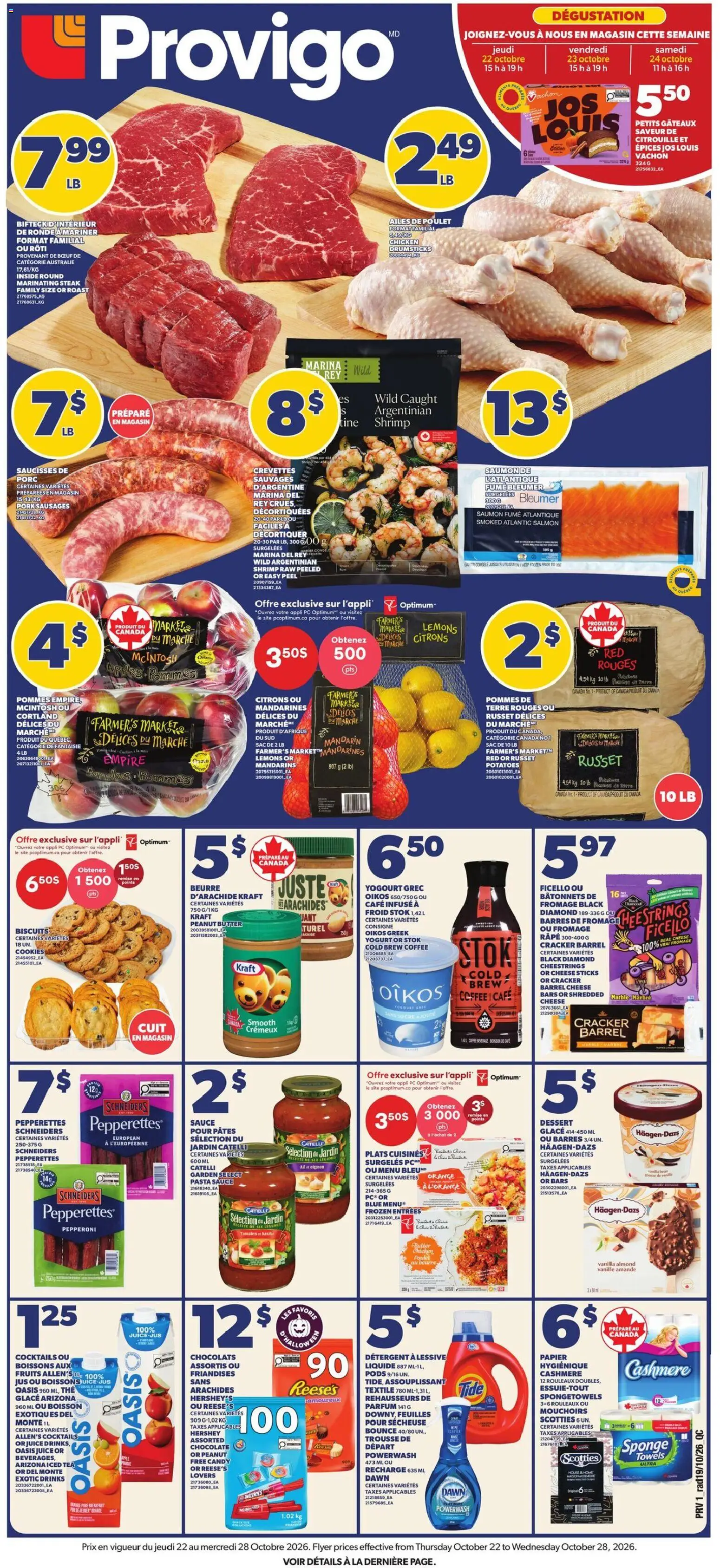 Preview of leaflet Provigo weekly flyer / circulaire from shop Provigo is valid from Oct 22, 2026