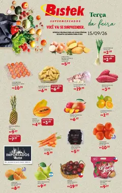 Pré-Visualização do folheto "Bistek Supermercados ofertas Hortifruti" da loja Bistek Supermercados válido a partir de 15/09/2026