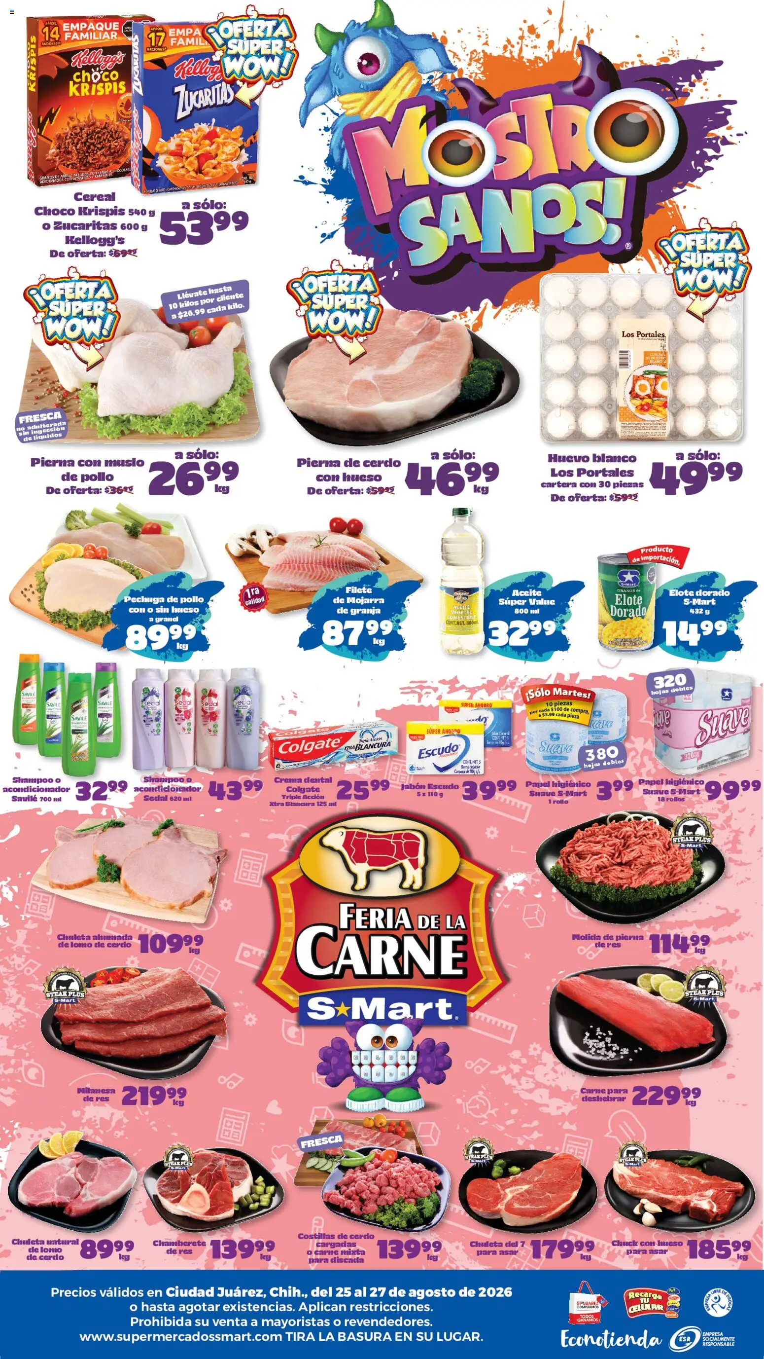 Vista previa las ofertas de la tienda S-Mart - S-Mart folleto Juárez desde el 25/08/2026 