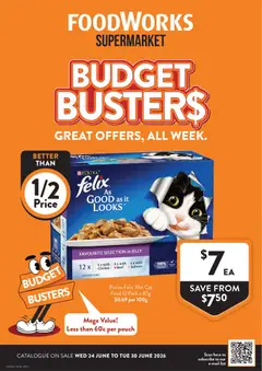 Preview of catalogue Foodworks catalogue from shop Foodworks valid 24/06/2026