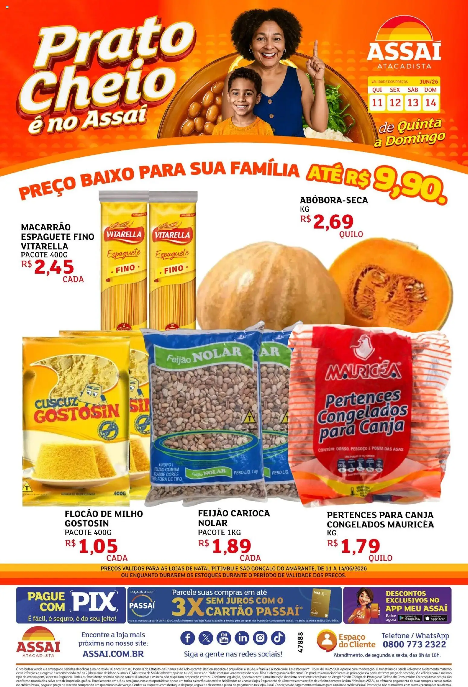 Pré-Visualização do folheto "Assaí Atacadista ofertas - RN" da loja Assaí Atacadista válido a partir de 11/06/2026