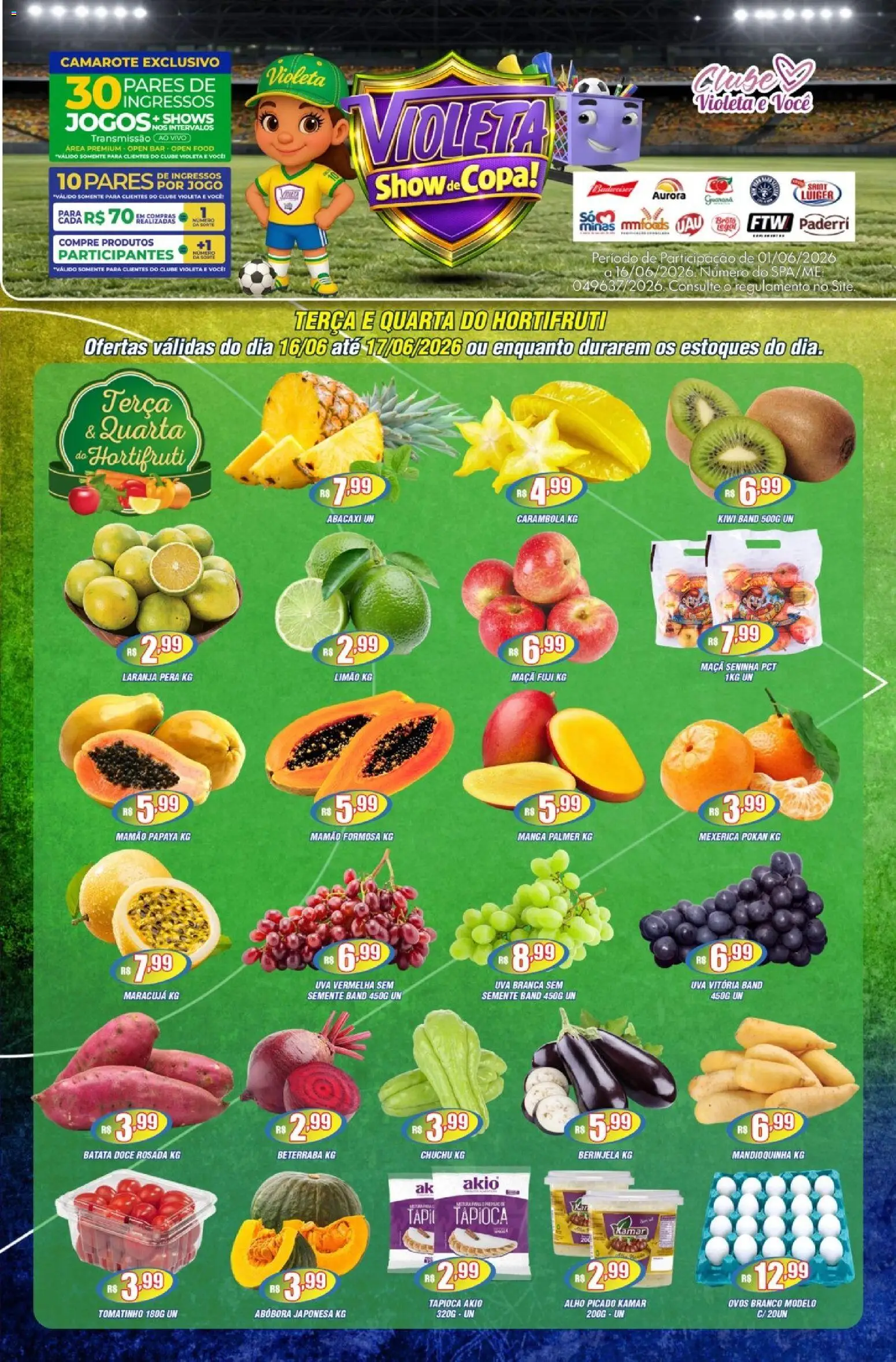 Pré-Visualização do folheto "Violeta Supermercados - Ofertas da semana" da loja Violeta Supermercados válido a partir de 16/06/2026