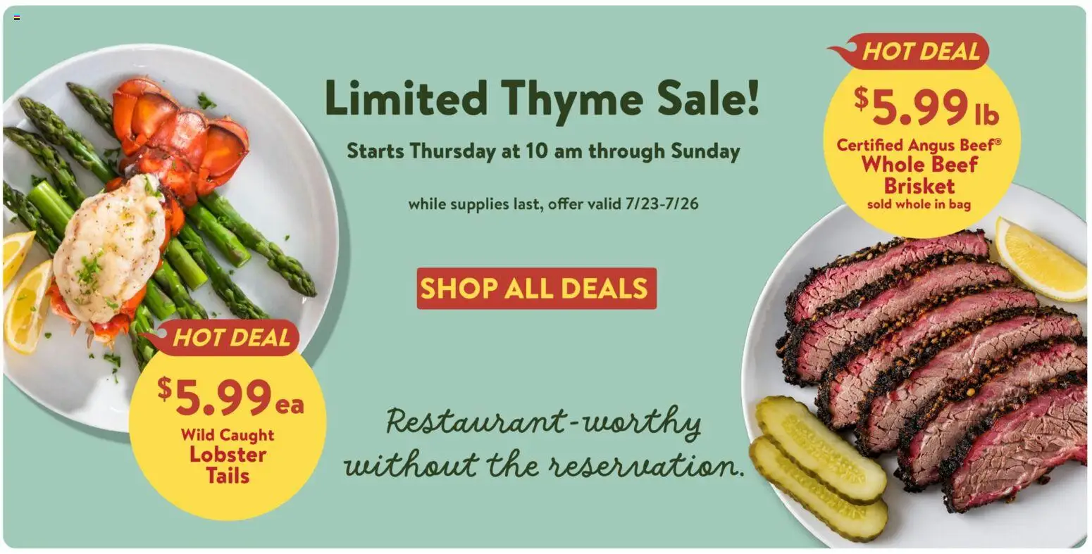Ad Preview of Fresh Thyme Fresh Thyme Weekly Ad from 07/22/2026