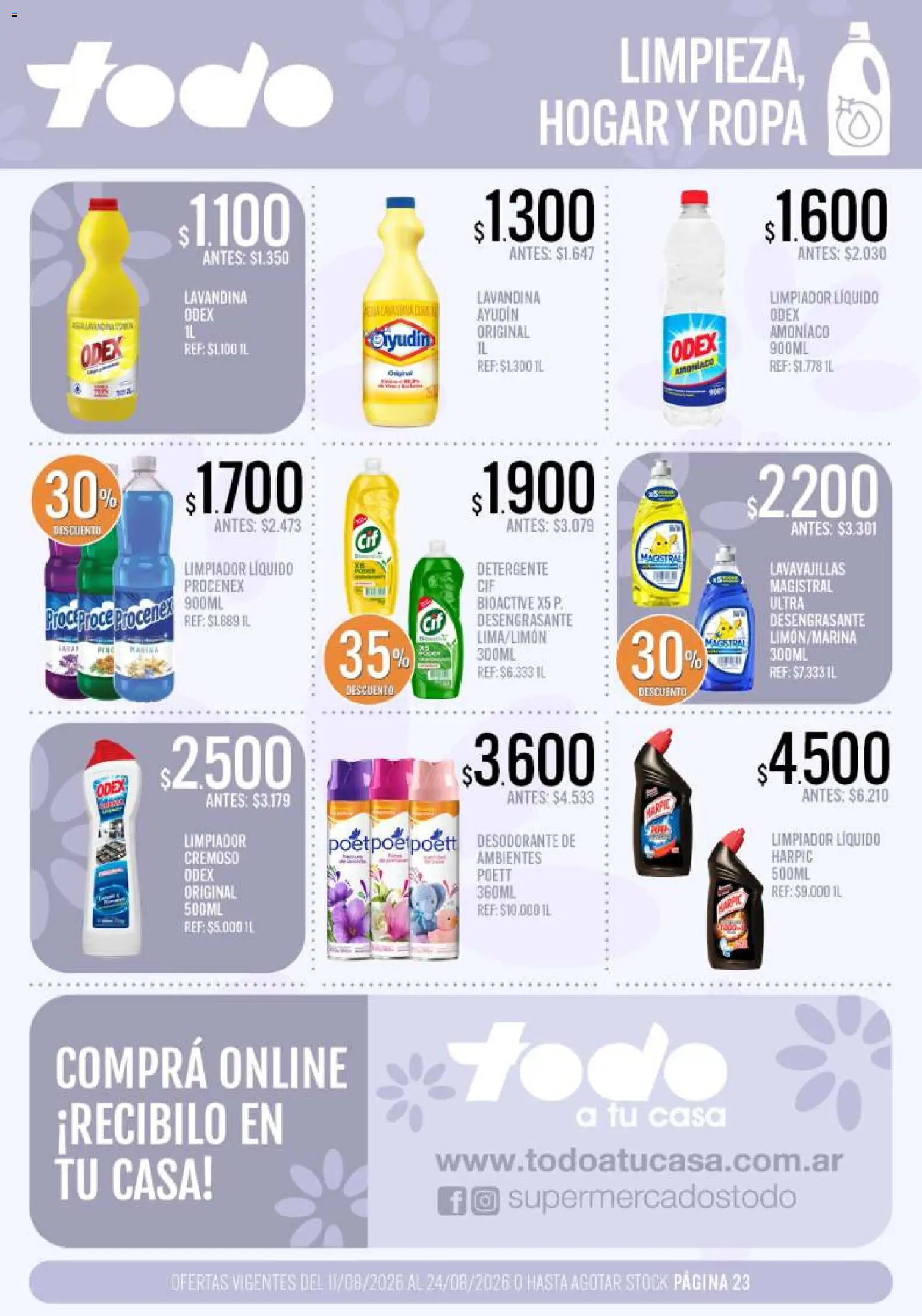 Vista previa del folleto de la tienda Supermercados TODO válido desde el 11/08/2026 