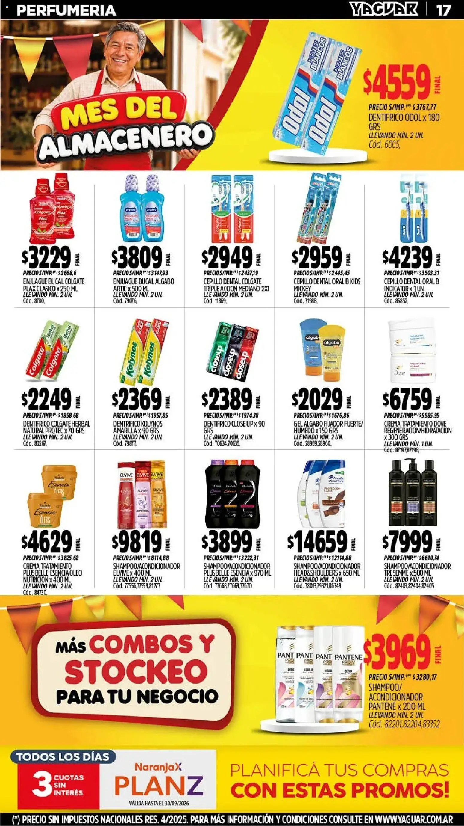 Vista previa del folleto de la tienda Yaguar válido desde el 28/09/2026 - Crema, Cepillo, Enjuague bucal, Acondicionador, Fijador