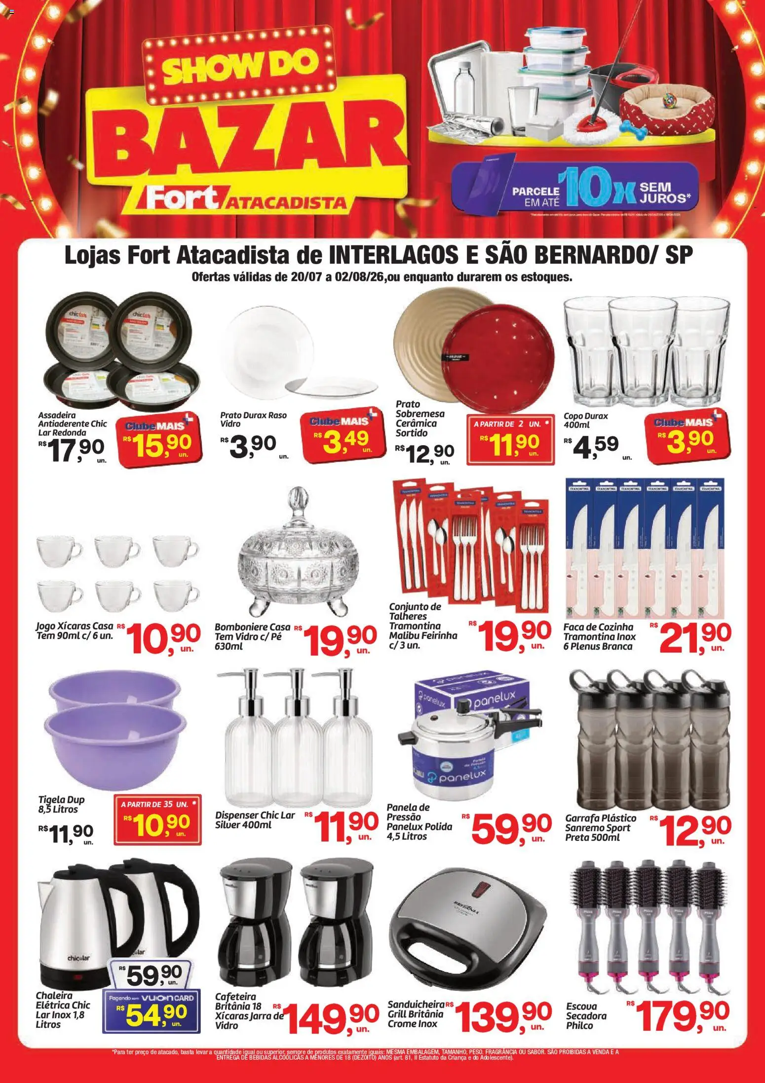 Pré-Visualização do folheto "Fort Atacadista ofertas Bazar" da loja Fort Atacadista válido a partir de 20/07/2026