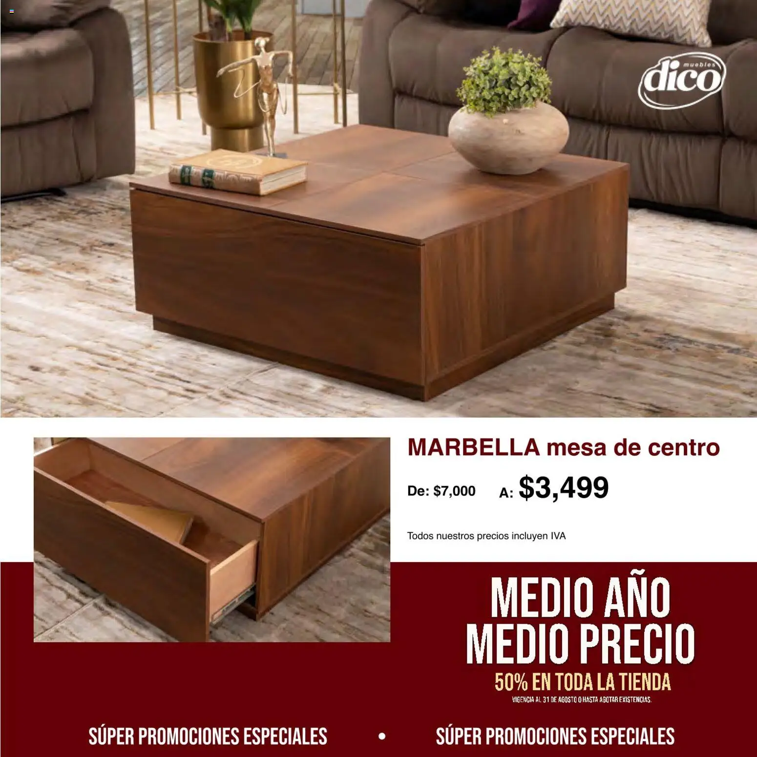 Vista previa las ofertas de la tienda Muebles Dico - Muebles Dico catálogo Medio año, medio precio desde el 01/08/2026 
