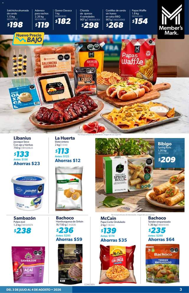 Nuevo catálogo de Sam's Club a partir del 03/07