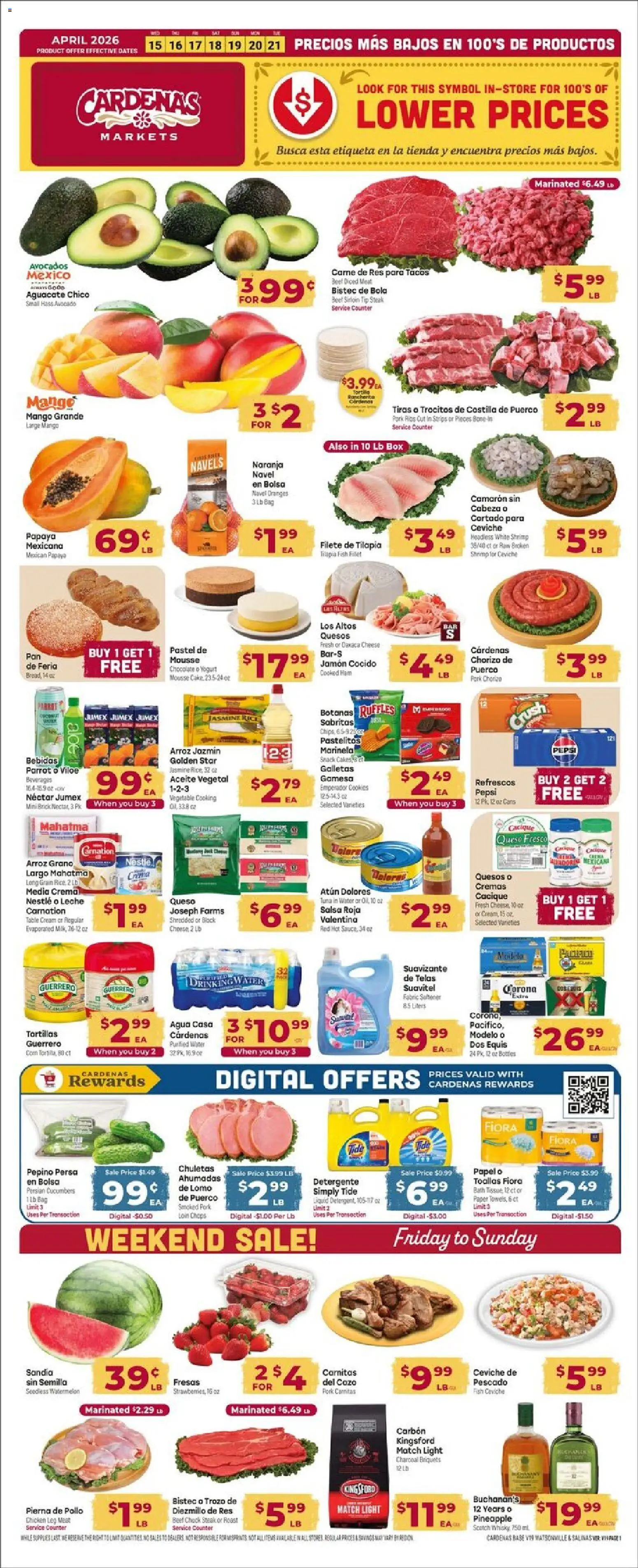 Ad Preview of Cardenas Cardenas Weekly Ad - CA from 04/15/2026