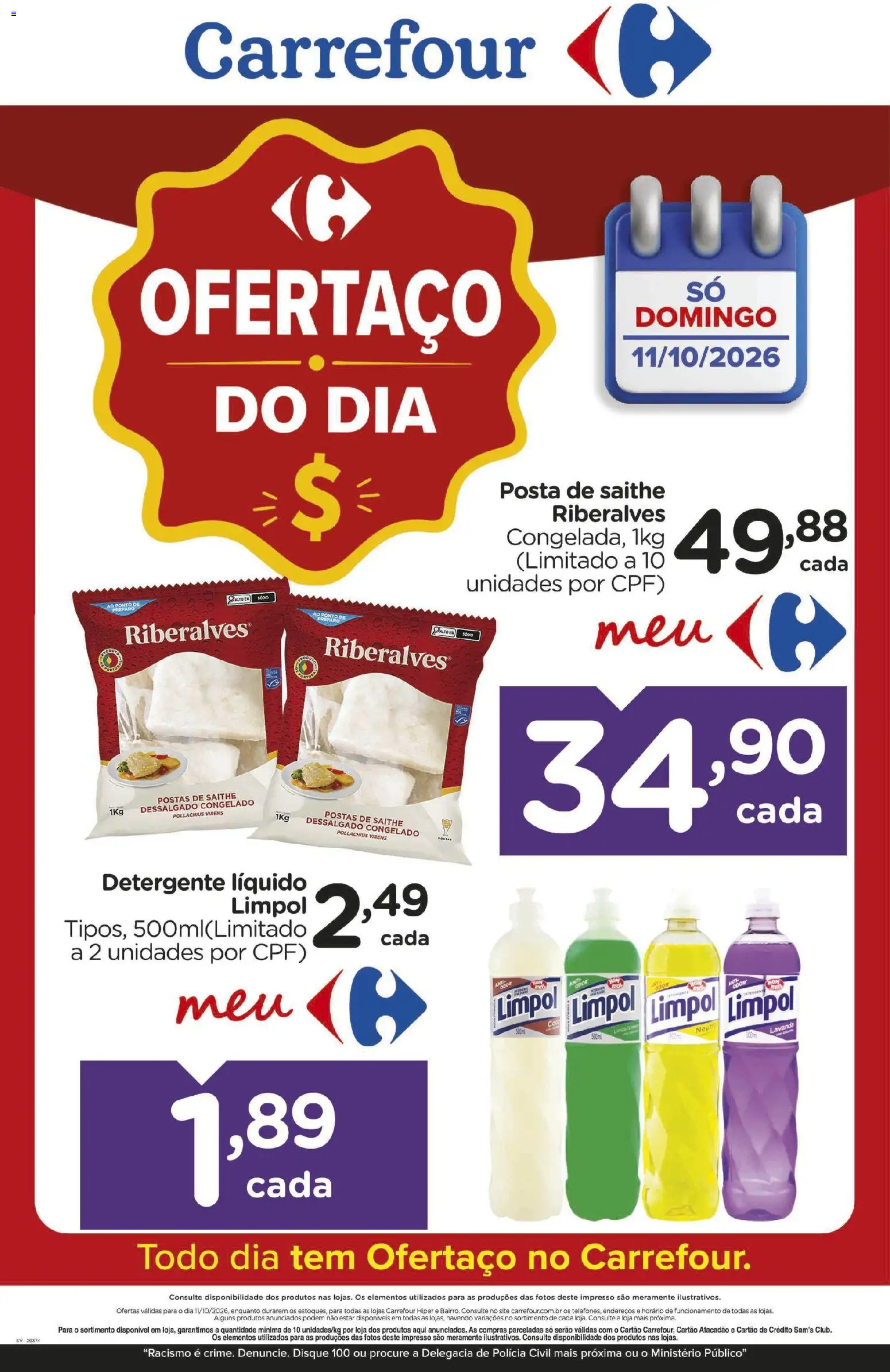 Pré-Visualização do folheto "Carrefour ofertas do Dia" da loja Carrefour válido a partir de 11/10/2026