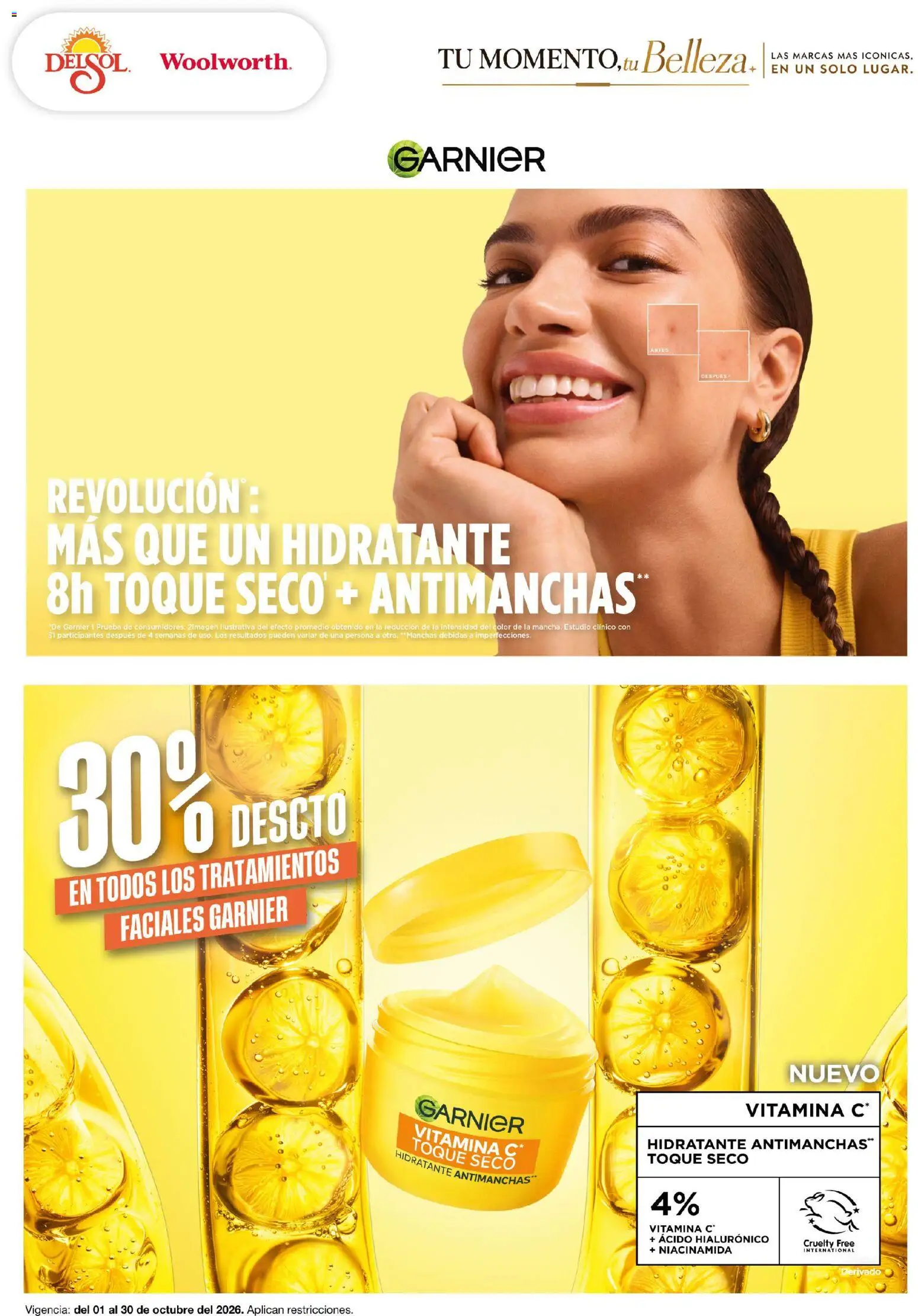 Vista previa las ofertas de la tienda Del Sol y Woolworth - Del Sol y Woolworth catálogo Tu momento, tu belleza solo desde el 01/10/2026 