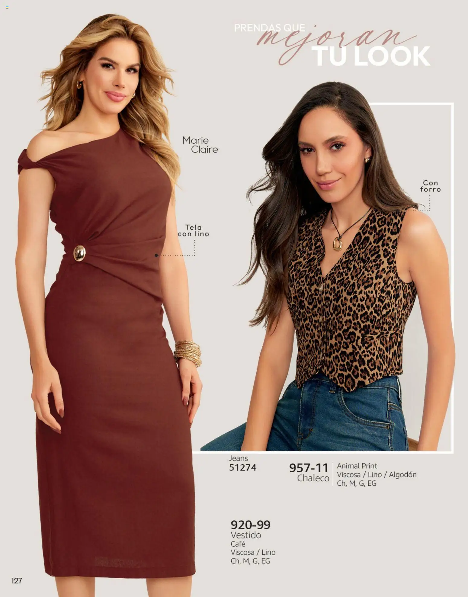 Vista previa las ofertas de la tienda Cklass - Cklass catálogo Otoño Invierno desde el 08/07/2026 - Café, Vestido, Chaleco, Algodón