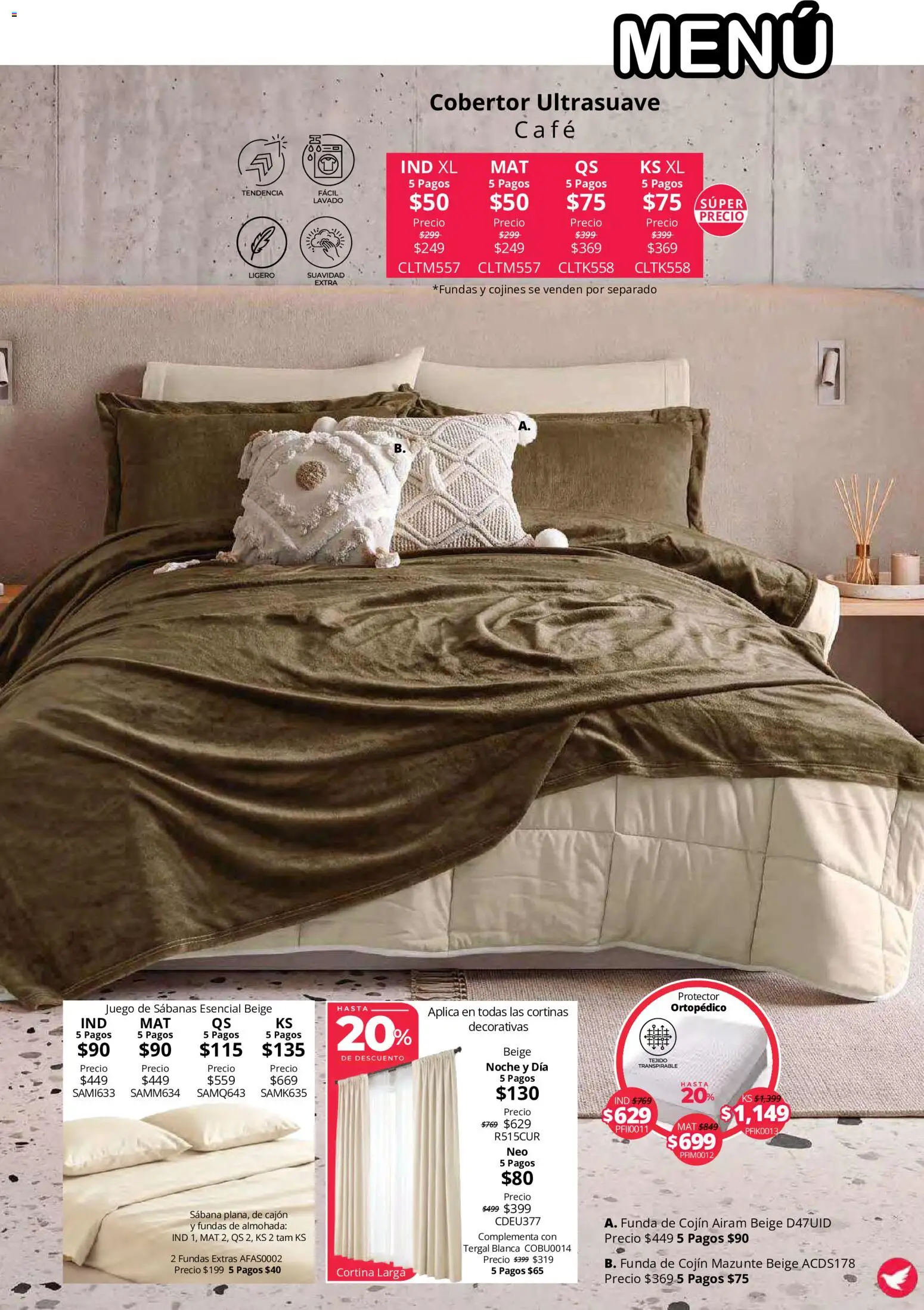 Vista previa las ofertas de la tienda Colchas Concord - Colchas Concord catálogo Colección Cobertor Calor de Hogar desde el 15/10/2026 