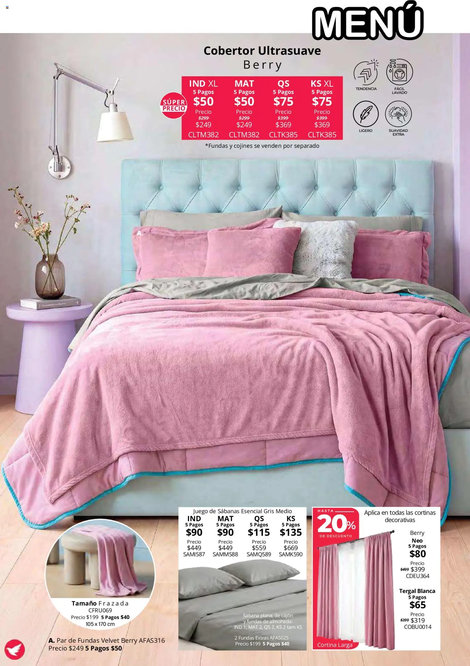 Vista previa las ofertas de la tienda Colchas Concord - Colchas Concord catálogo Colección Cobertor Calor de Hogar desde el 15/10/2026 