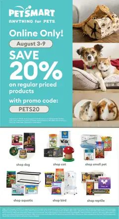 Preview of leaflet Petsmart - Weekend Flyer from shop Petsmart is valid from Aug 03, 2026