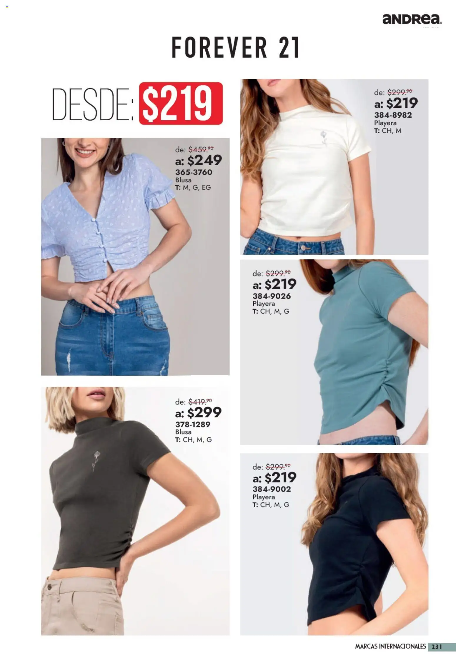 Vista previa las ofertas de la tienda Andrea - Andrea catálogo Outlet desde el 13/09/2026 
