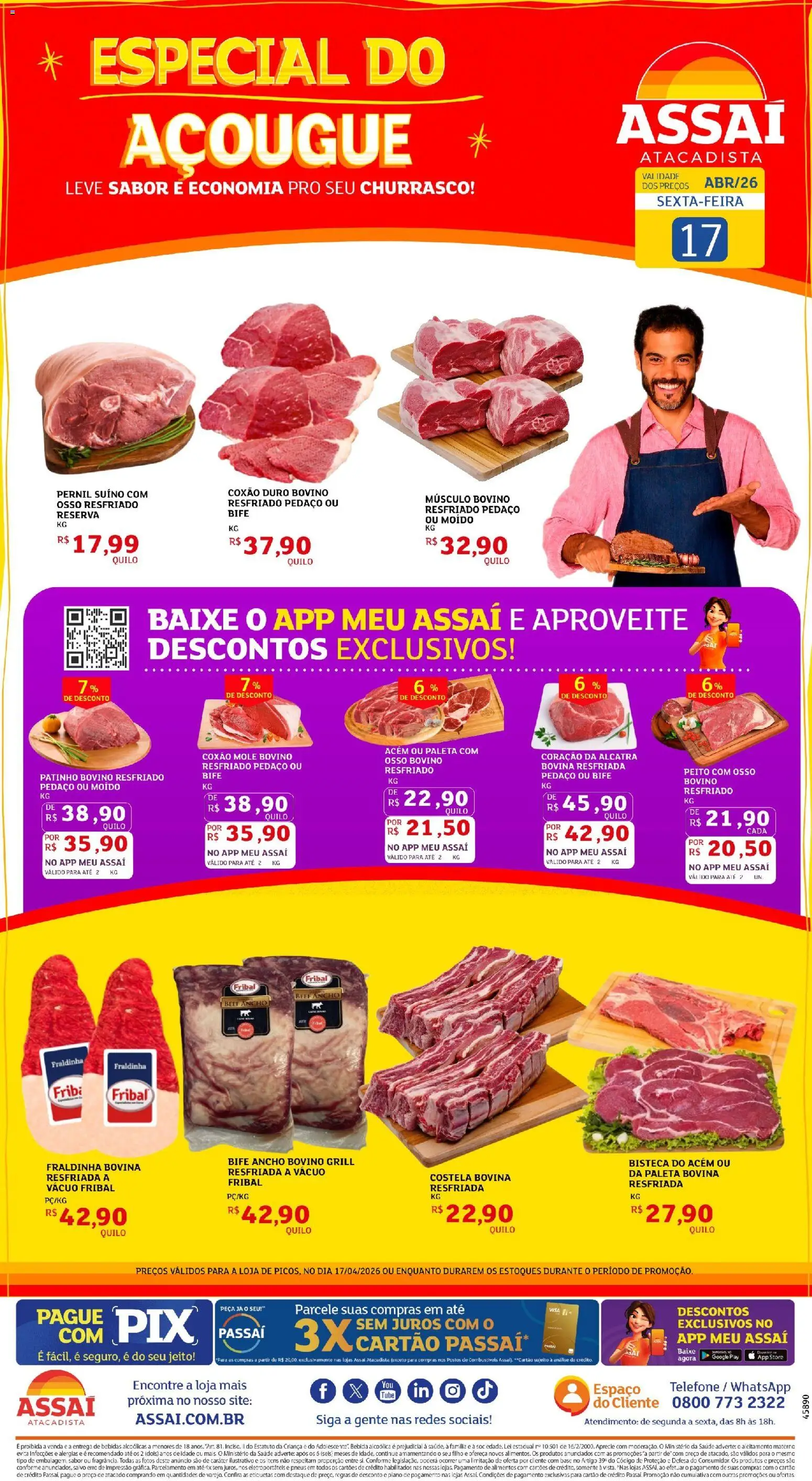 Pré-Visualização do folheto "Assaí Atacadista ofertas - PI" da loja Assaí Atacadista válido a partir de 17/04/2026