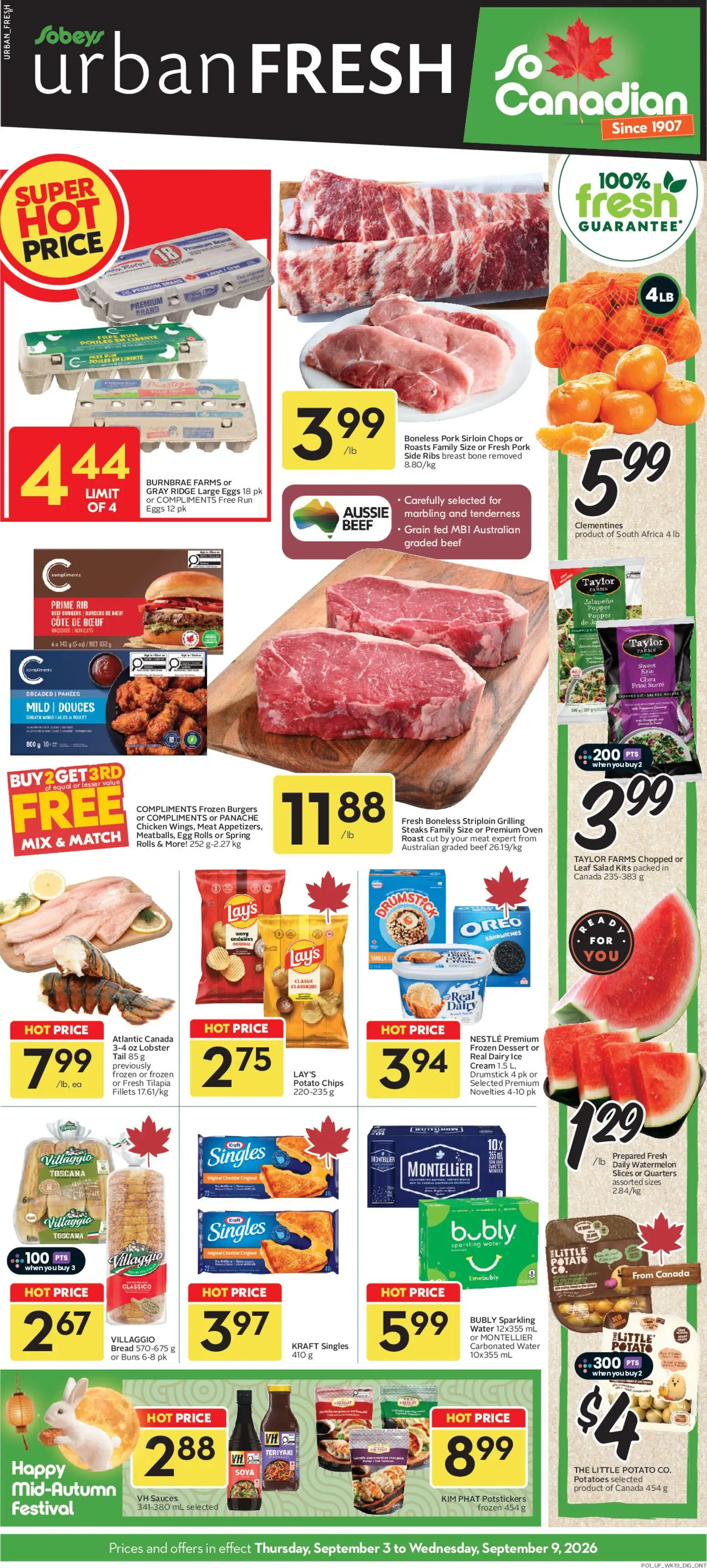 Preview of leaflet Sobeys weekly flyer / circulaire from shop Sobeys is valid from Sep 03, 2026