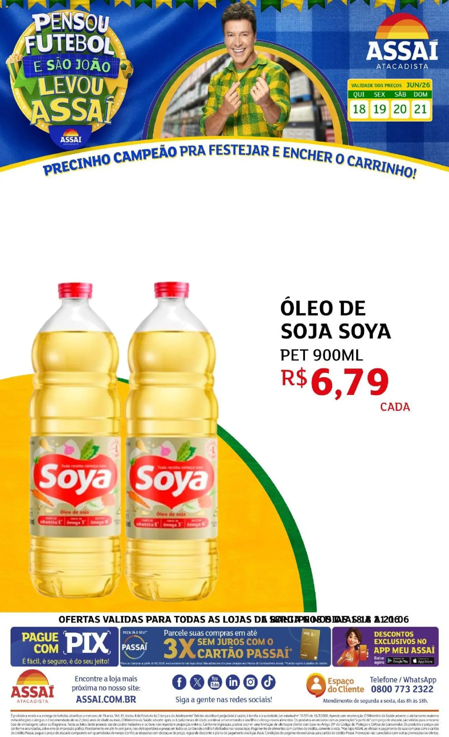 Pré-Visualização do folheto "Assaí Atacadista ofertas - BA" da loja Assaí Atacadista válido a partir de 18/06/2026