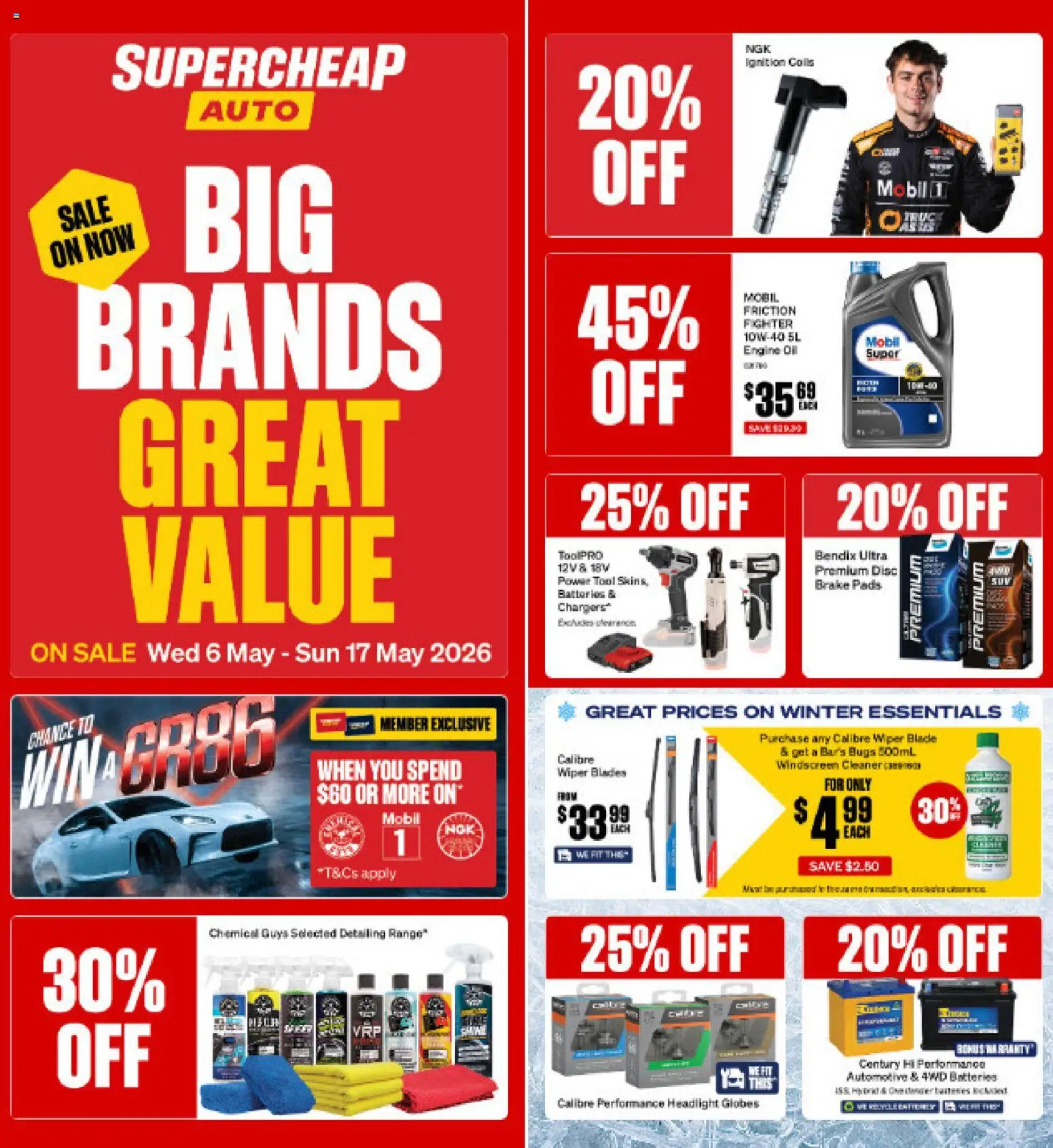 Preview of catalogue Supercheap Auto catalogue from shop Supercheap Auto valid 08/05/2026