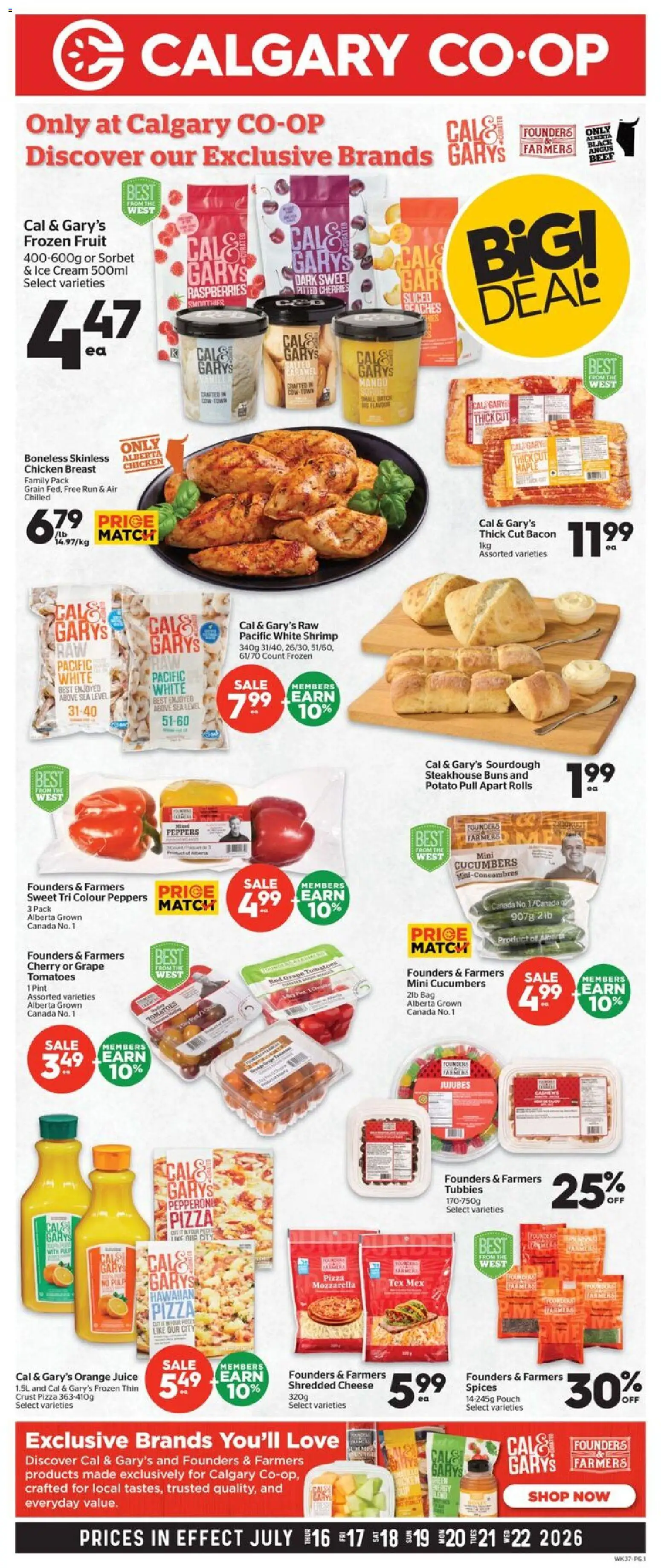 Preview of leaflet Calgary Co-op weekly flyer / circulaire from shop Calgary Co-op is valid from Jul 16, 2026