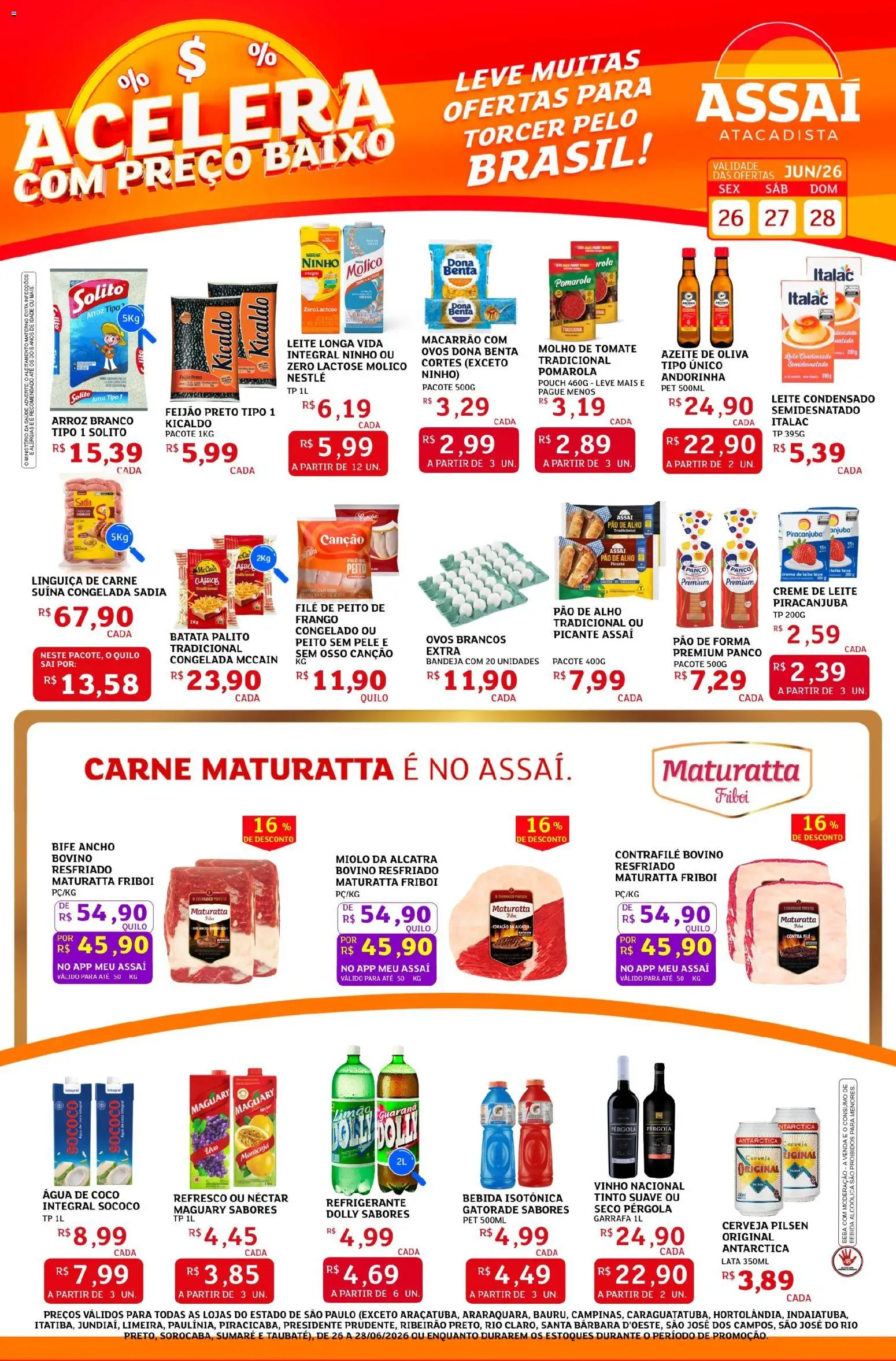 Pré-Visualização do folheto "Assaí Atacadista ofertas - SP" da loja Assaí Atacadista válido a partir de 26/06/2026