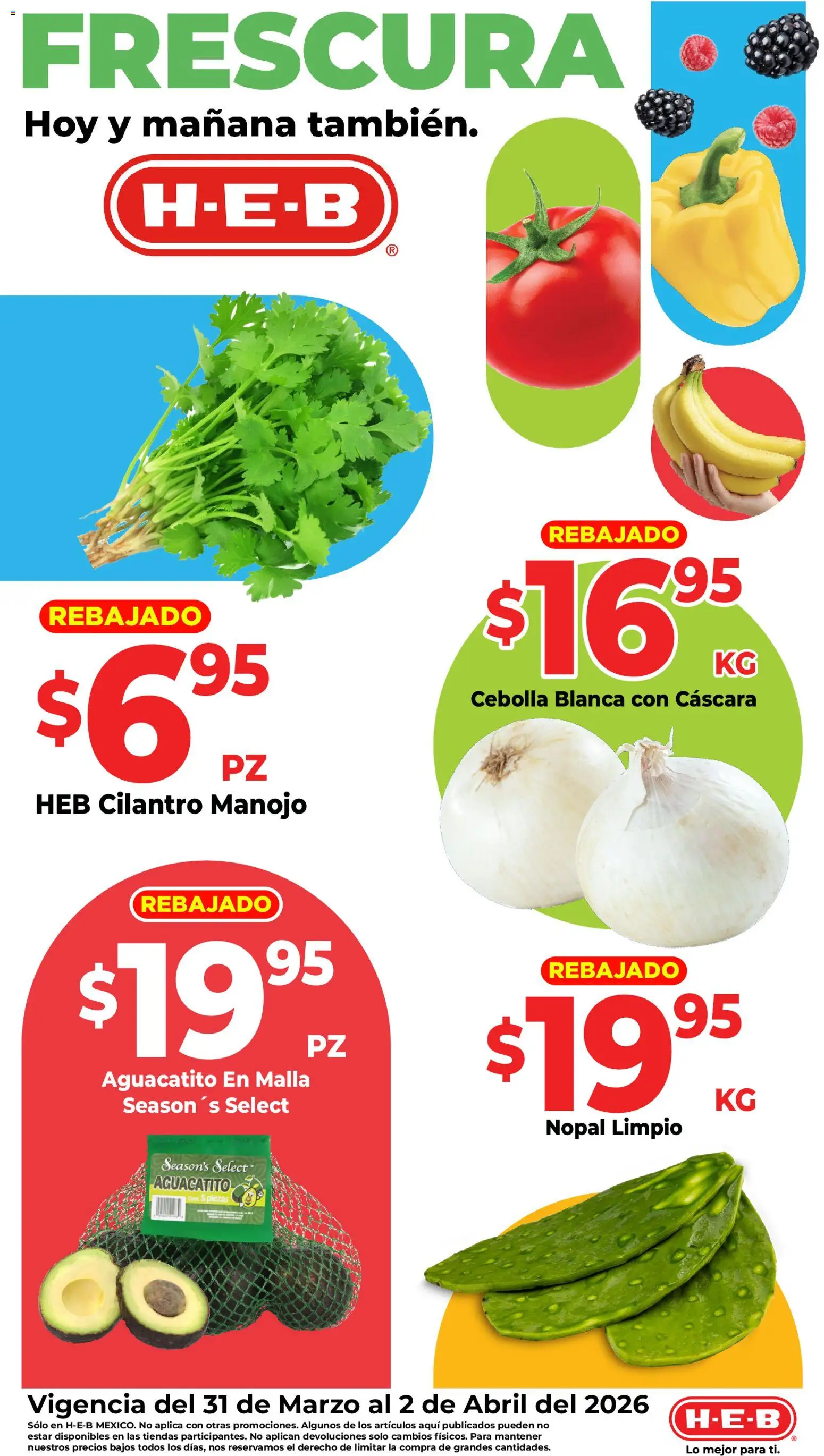 Vista previa las ofertas de la tienda H-E-B - H-E-B folleto Frutas y venduras desde el 31/03/2026 - Cebolla, Malla