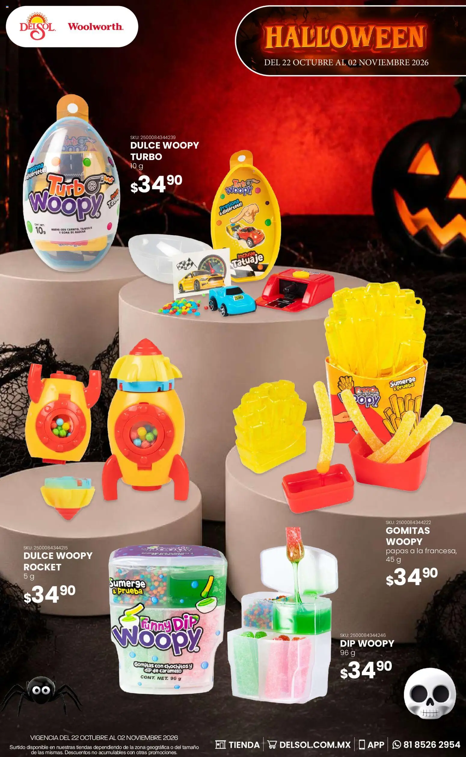 Vista previa las ofertas de la tienda Del Sol y Woolworth - Del Sol y Woolworth catálogo Halloween desde el 22/10/2026 