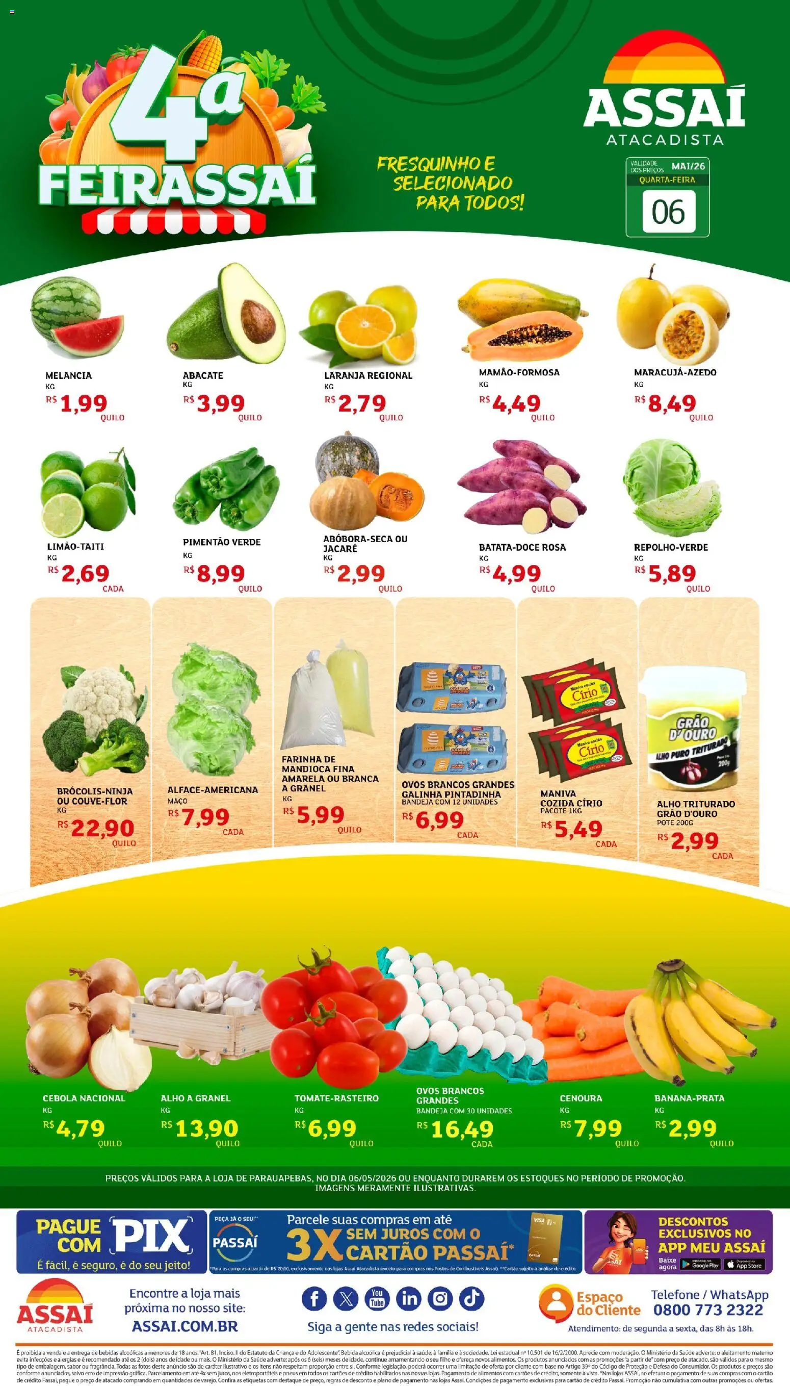 Pré-Visualização do folheto "Assaí Atacadista ofertas - PA" da loja Assaí Atacadista válido a partir de 06/05/2026